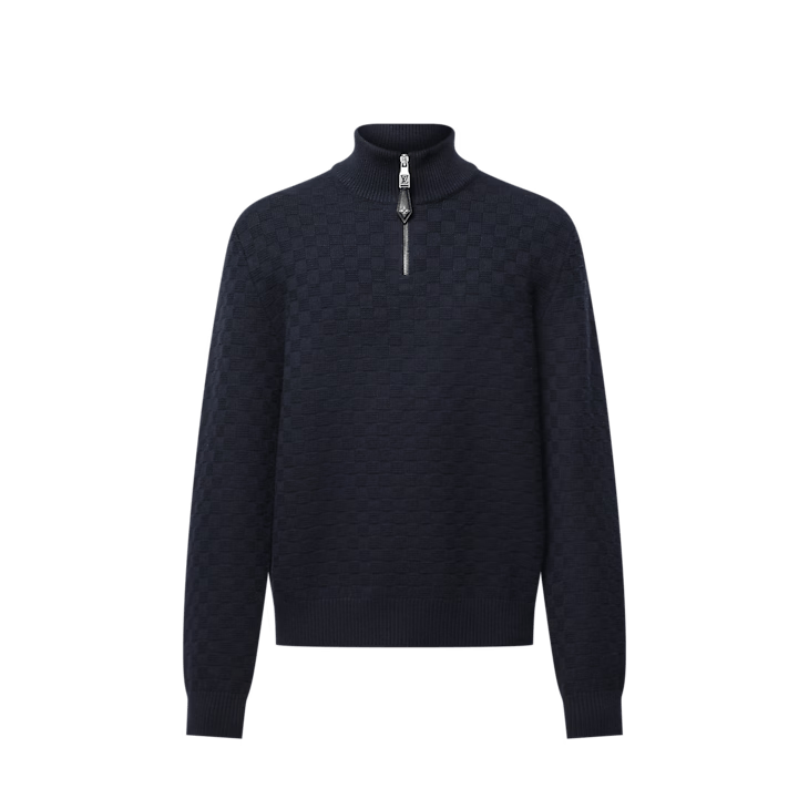 Cashmere-Wool Blend Half-Zip Jumper