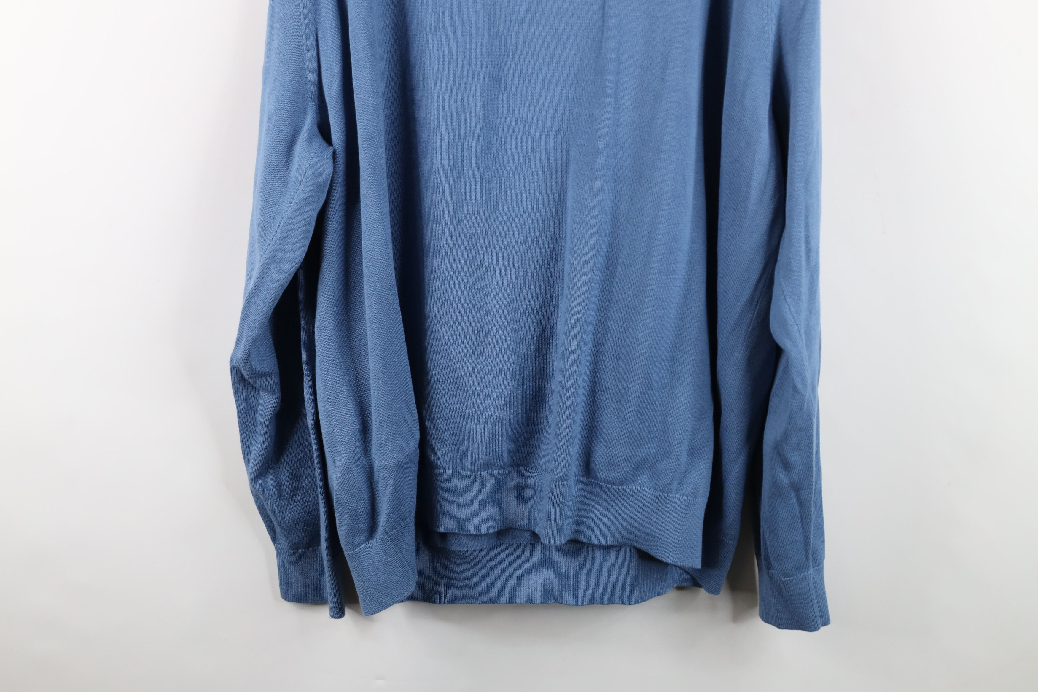 Lands' End Deadstock Vintage Lands End Supima Cotton Knit Sweater Blue Size US XXL / EU 58 / 5 - 11 Thumbnail