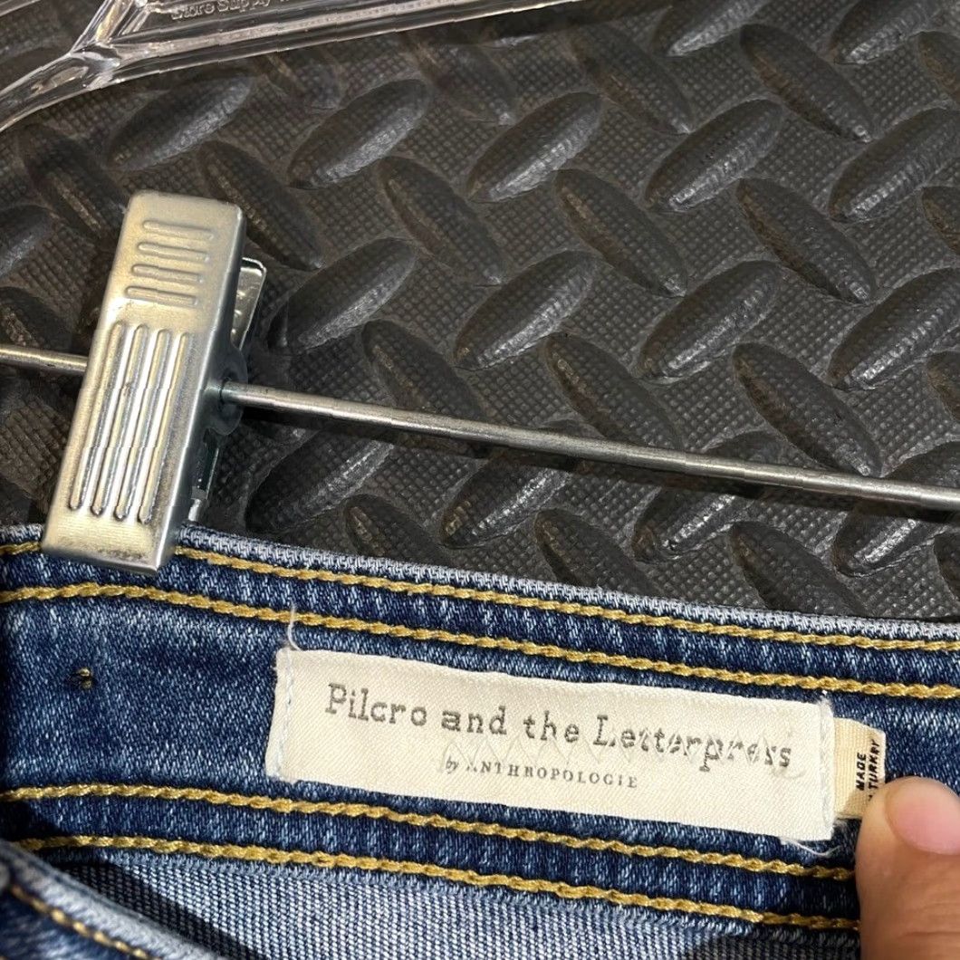 Vintage Pilcro and the Letterpress Anthropologie High Rise Skinny Jeans Women Size 27 Blue Skinny Womens 27 High Rise Jeans Size 27" / US 4 / IT 40 - 4 Thumbnail