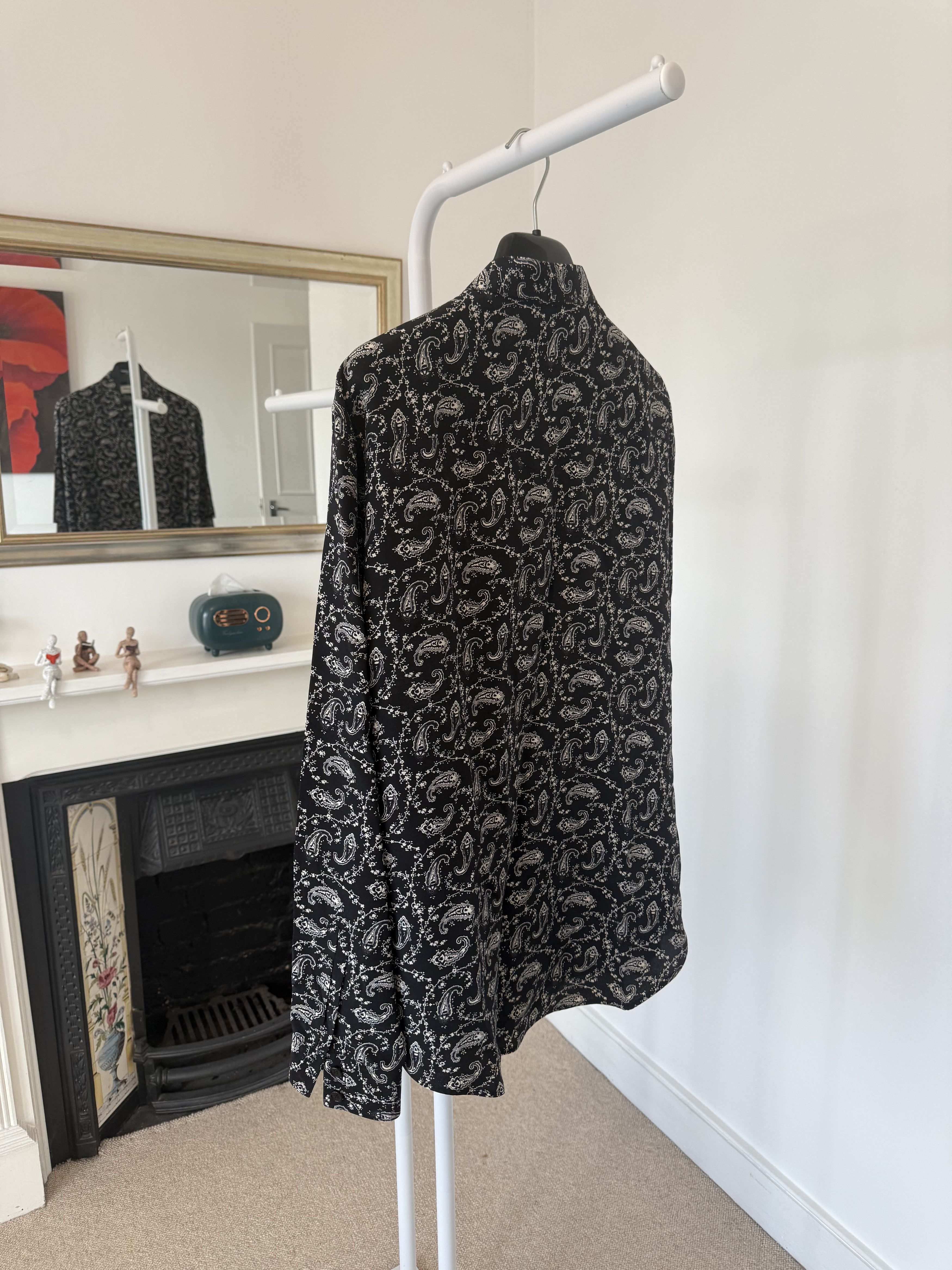 Saint Laurent Paris SS14 Saint Laurent Paisley Silk Shirt Size US XL / EU 56 / 4 - 5 Thumbnail