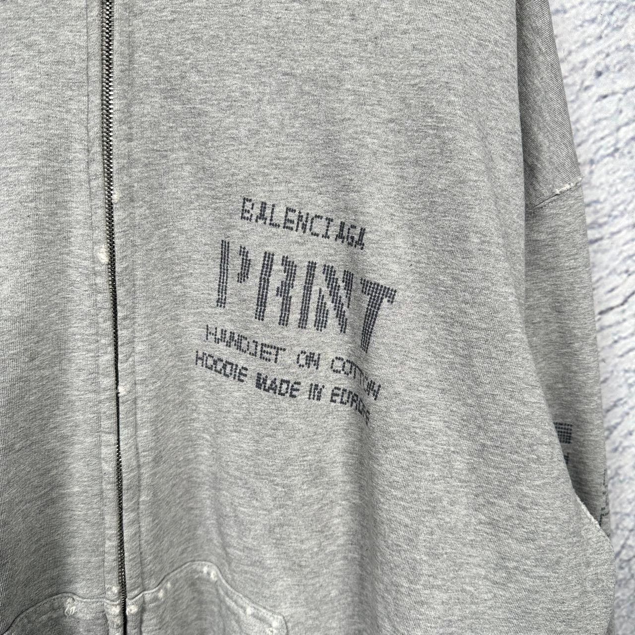 Balenciaga balenciaga gray hoodie with print Size US L / EU 52-54 / 3 - 5 Thumbnail