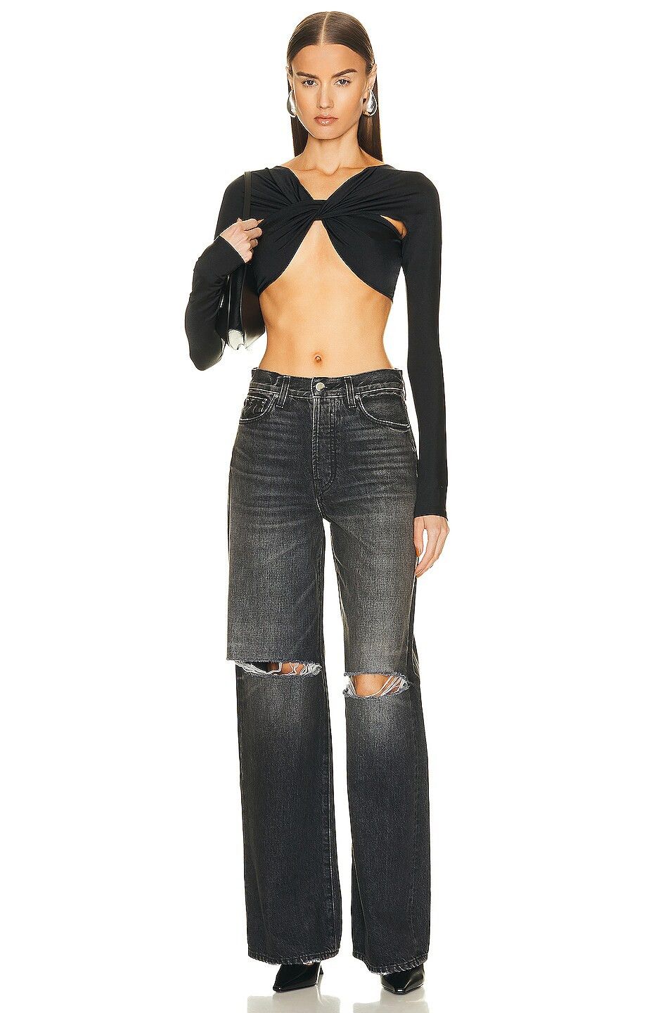 Amiri o1y0425 Denim Jeans in Charcoal Size 29" - 2 Thumbnail