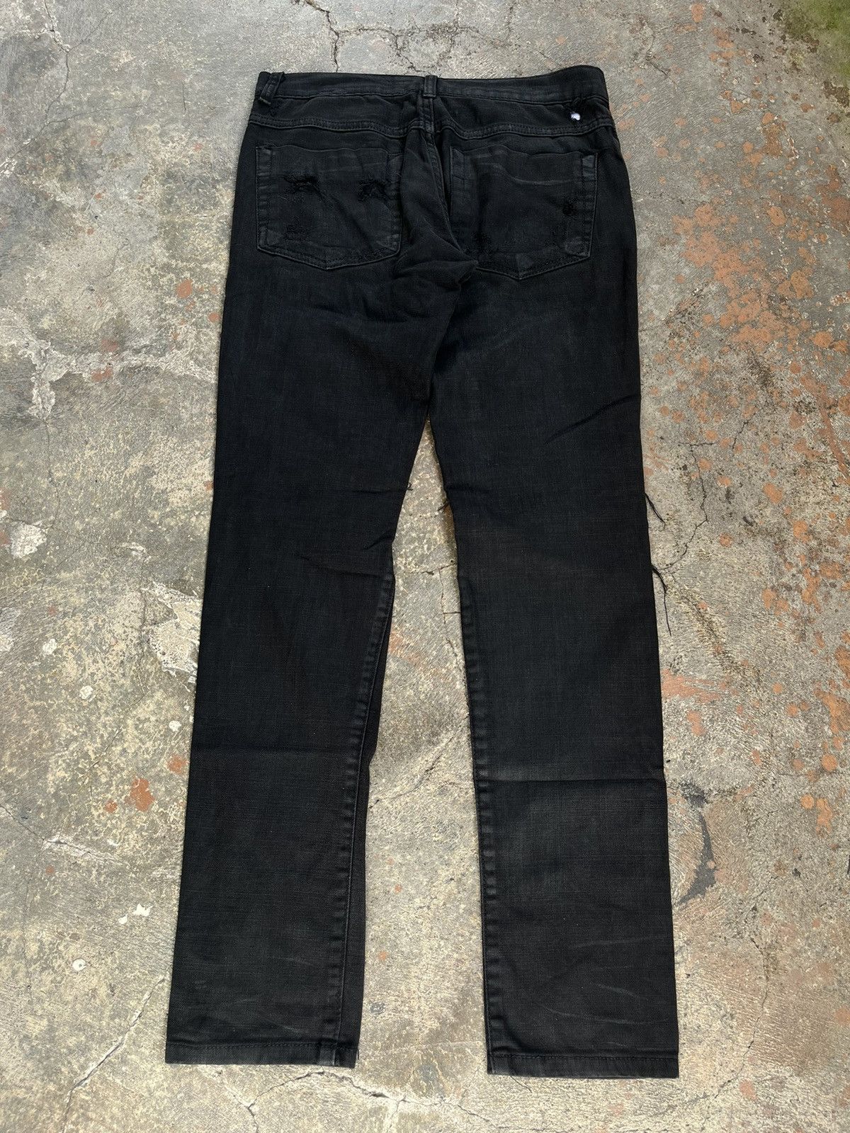 Hysteric Glamour GLAMOUR JAPANESE DISTRESSED DENIM BLACK BIKERS PANTS PUNK Size US 32 / EU 48 - 2 Thumbnail