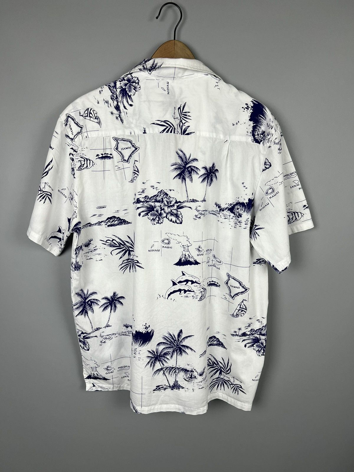 Vintage (L) Palm Wave Hawaiian Print Button Up Shirt Size US L / EU 52-54 / 3 - 10 Thumbnail