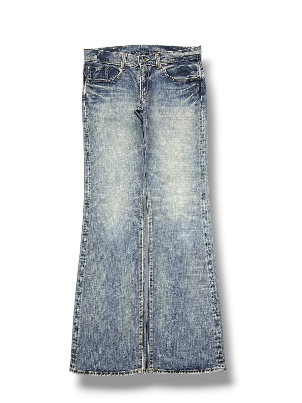 Japanese Brand Bootcut Vintage GL Heart Japan - Faded Wash,Distressed Denim Size US 34 / EU 50 - 2 Thumbnail