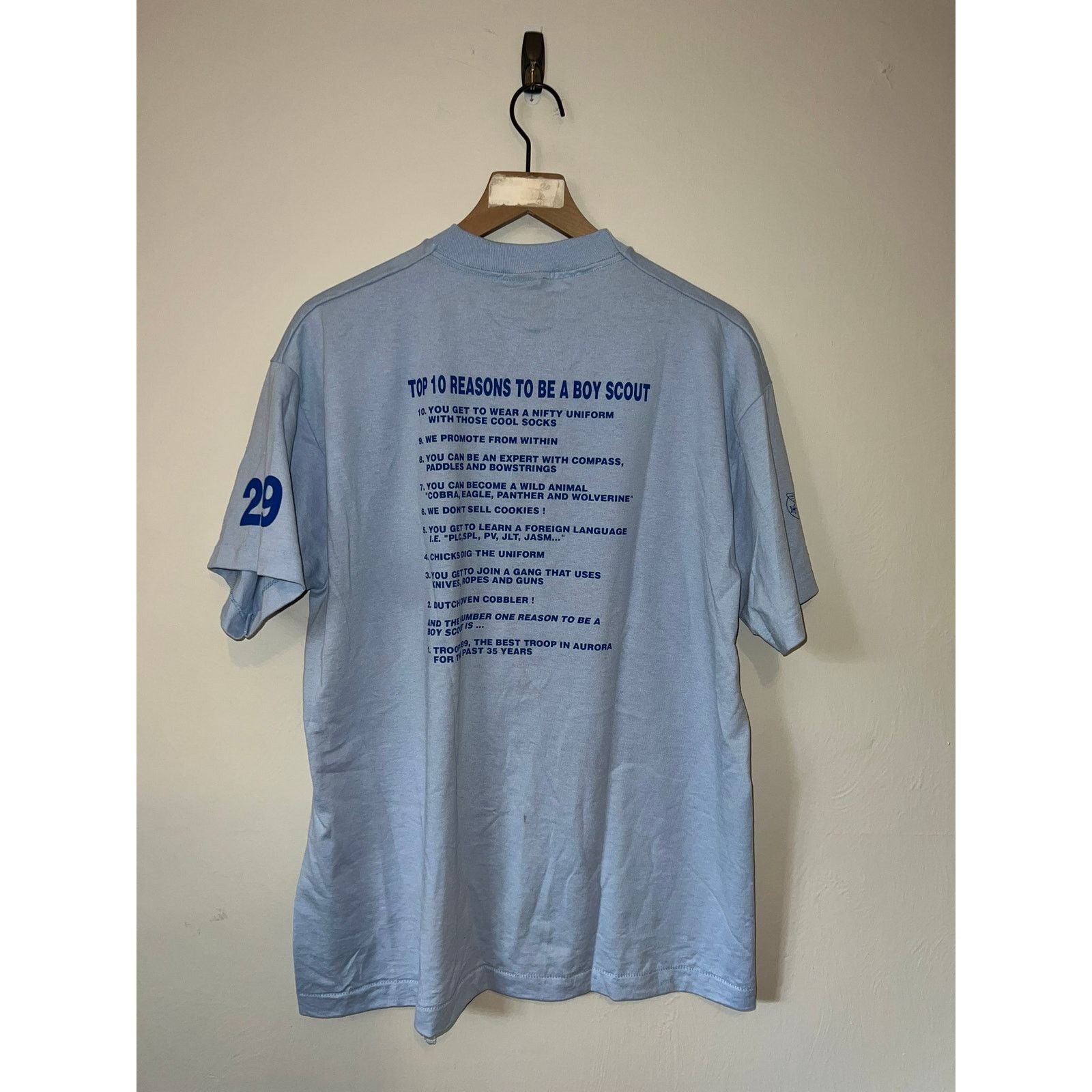Fruit Of The Loom Vintage Jesus Shirt St. marks Lutheran Church Top 10 Reasons Size US XL / EU 56 / 4 - 8 Thumbnail