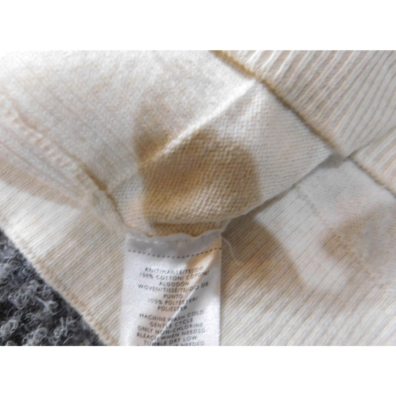 Loft VINTAGE not - LOFT Beige Knit Pullover Bell Sleeve Crew Neck Sweater - Womens Petite Regular Size PL Long Sleeve Machine Washable Size L / US 10 / IT 46 - 7 Thumbnail