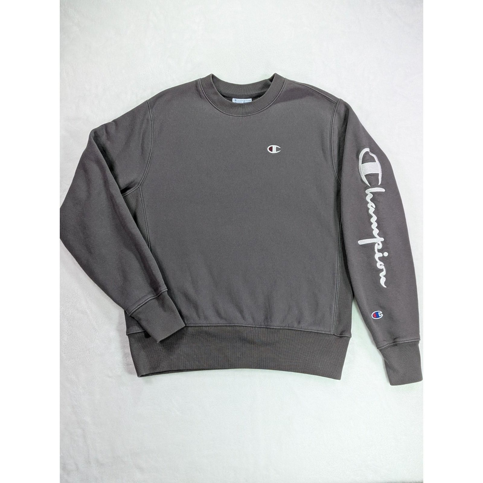 Champion Sz M Gray Reverse Weave Heavyweight Sweatshirt VTG Y2K Size US M / EU 48-50 / 2 - 1 Thumbnail