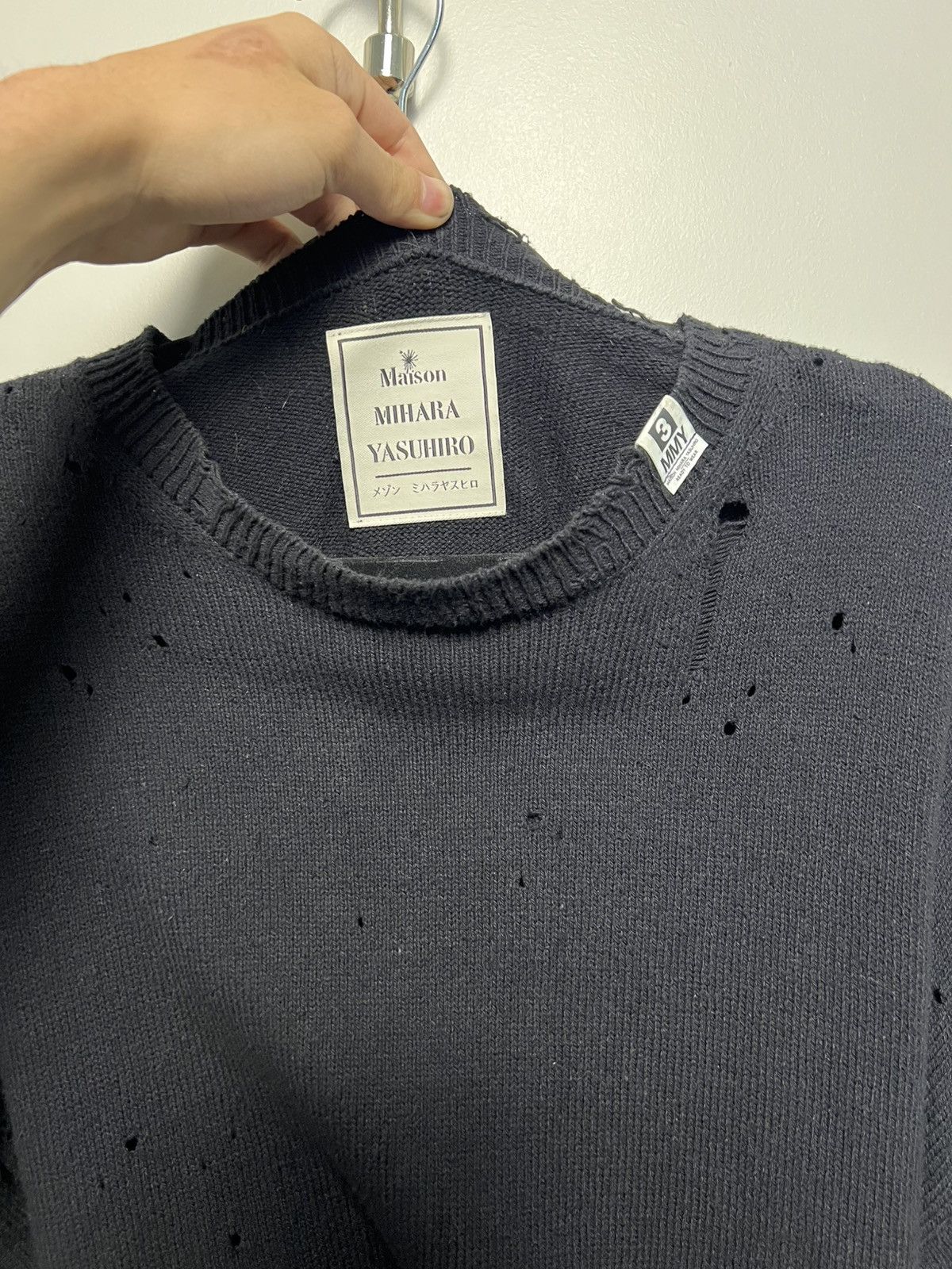 Maison MIHARA YASUHIRO Maison Mihara Yasuhiro Distressed Knit Sweater Size US M / EU 48-50 / 2 - 3 Thumbnail
