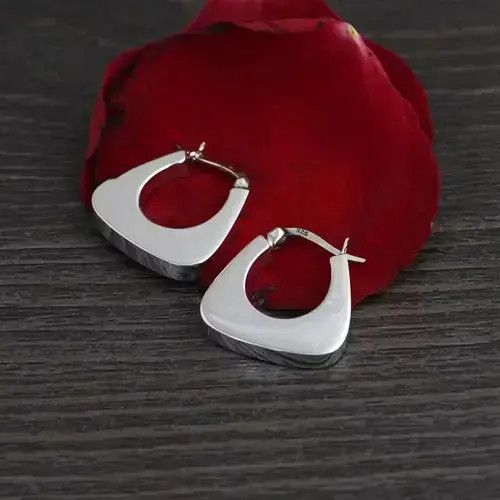 Jewelry x Sterling Silver S925 Pure Silver Earrings And Tremella Nails, Men's