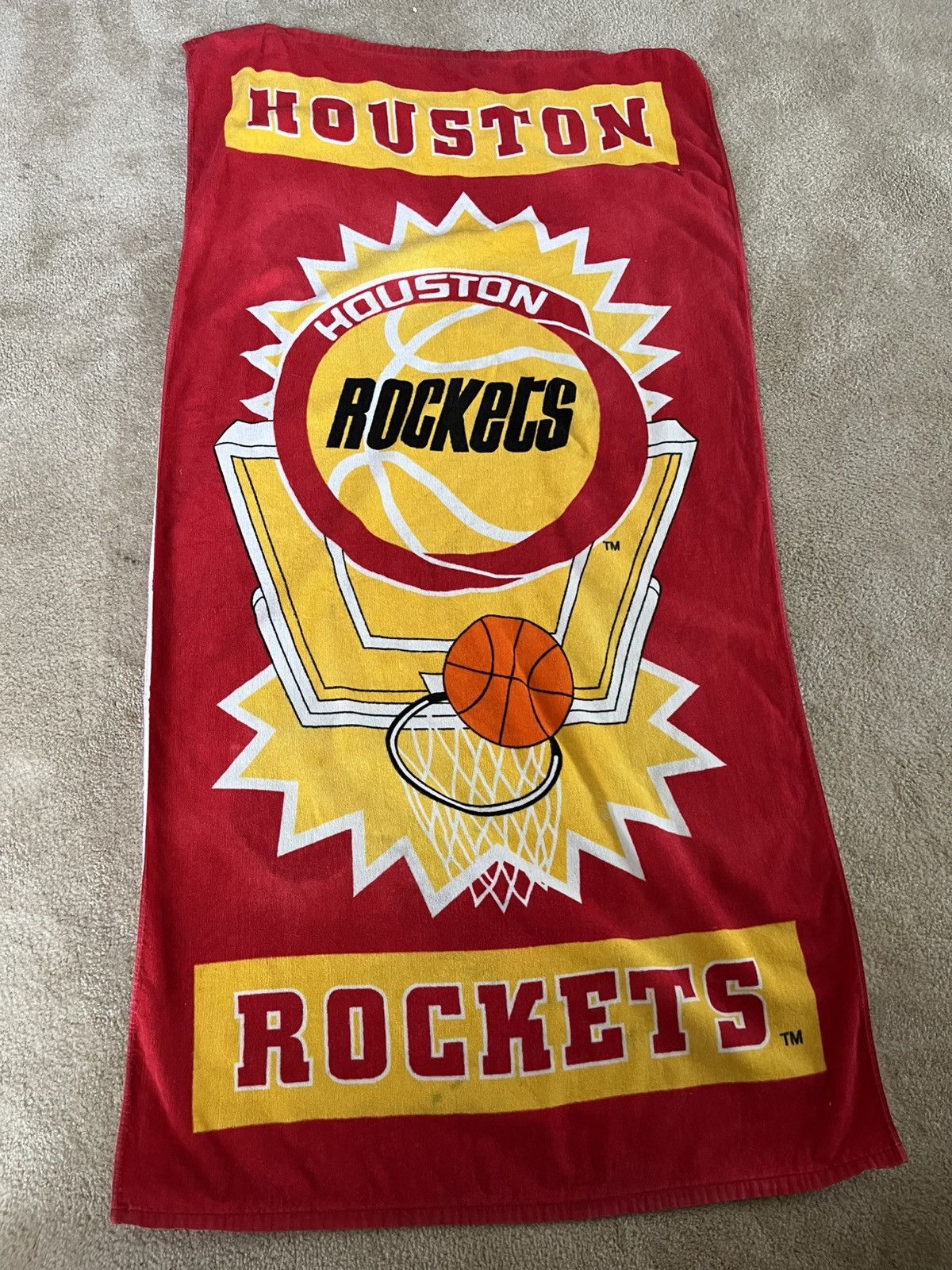 NBA × Vintage Vintage 90s Houston Rockets Towel Clutch City Size ONE SIZE - 2 Thumbnail