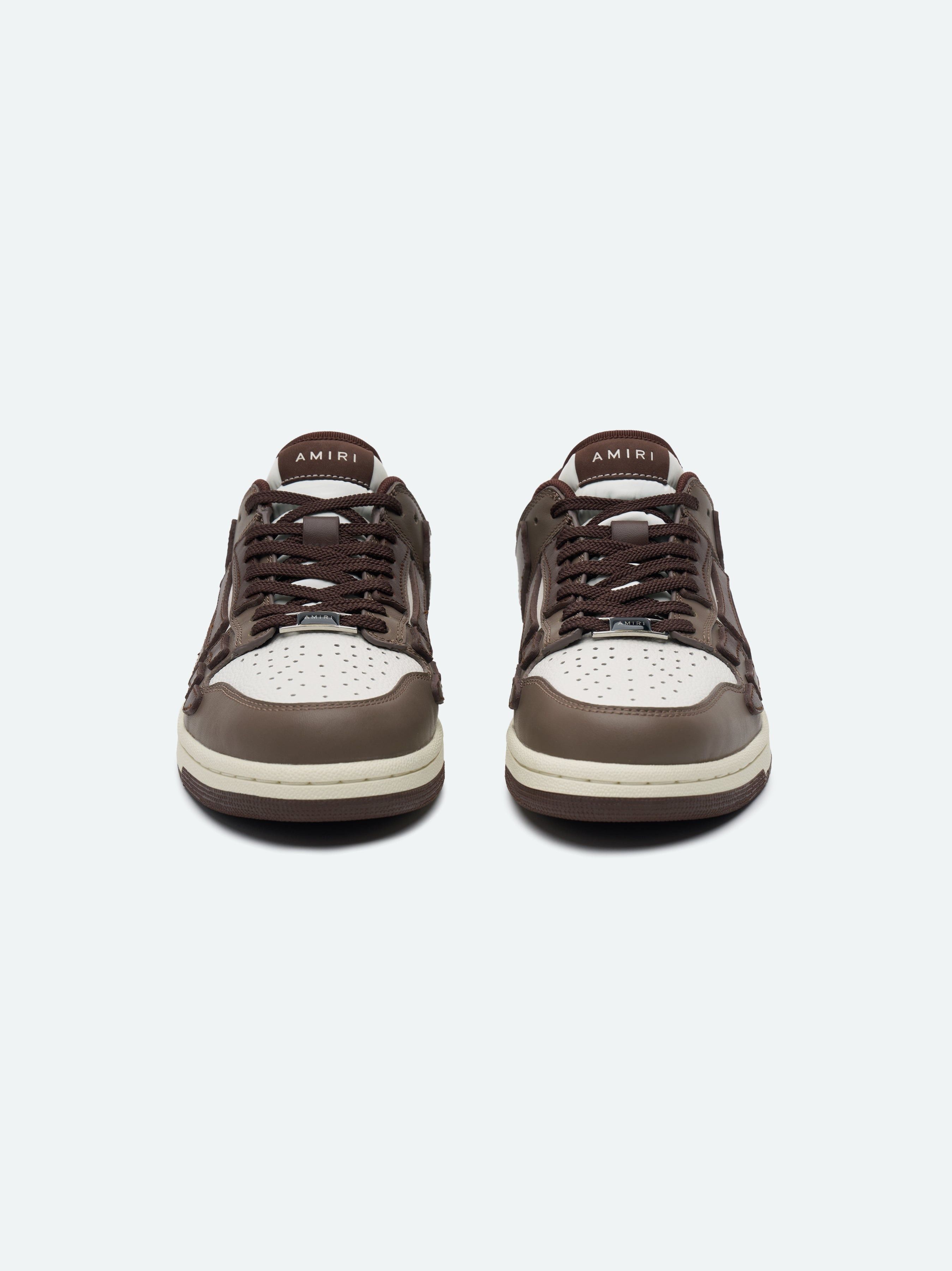 Amiri oc11z0325 Skelton Low Top Sneakers in Brown/Sea Salt Size US 9 / EU 42 - 3 Thumbnail