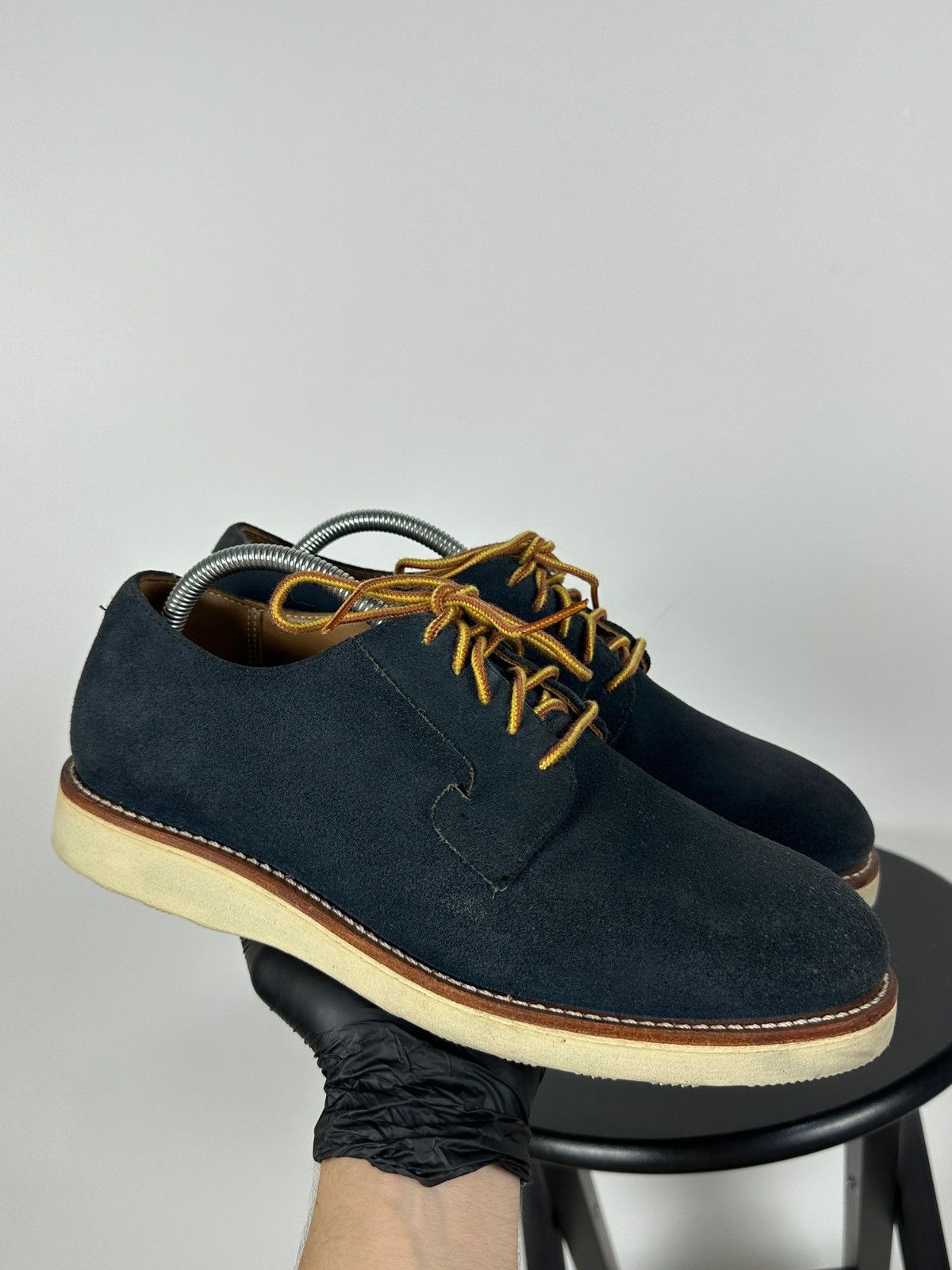 Red Wing Red Wing Postman Navy Blue Suede Oxford Shoes Size US 9 / EU 42 - 2 Thumbnail