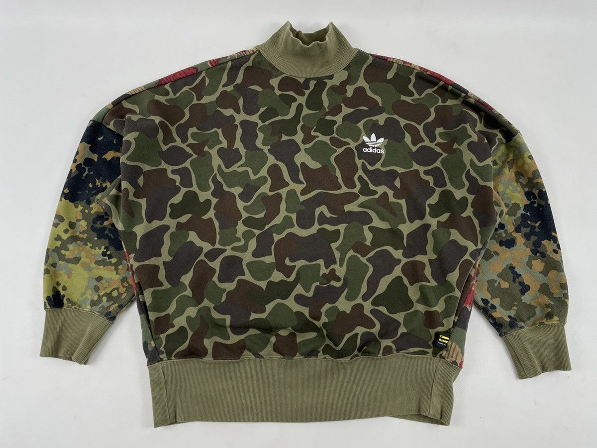 Adidas × Pharrell PHARRELL WILLIAMS Hiking Camo Print Sweatshirt Pullover S Size US S / EU 44-46 / 1 - 11 Thumbnail