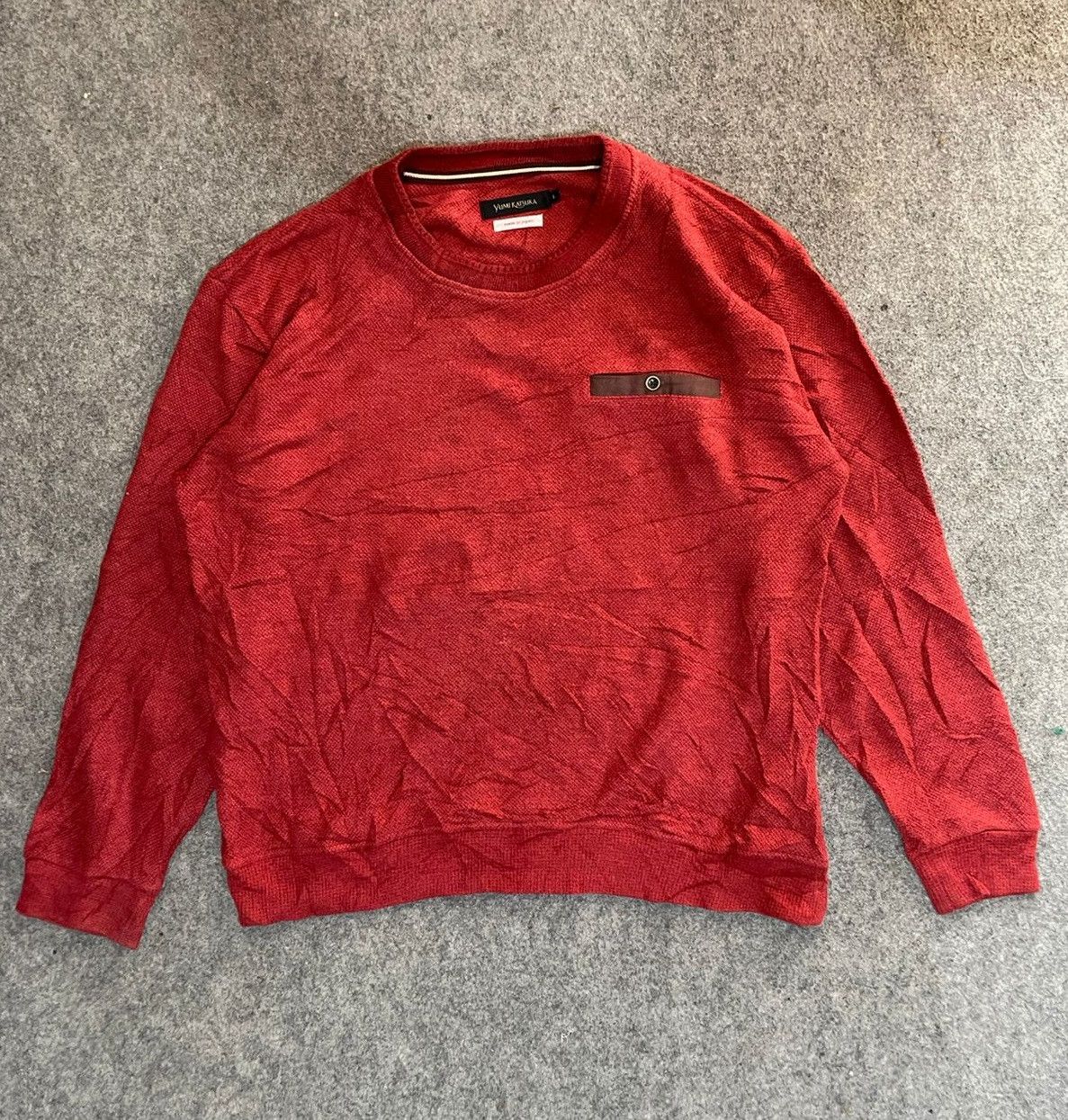 Japanese Brand SWEATER YUMI KATSURA JAPAN SINGLE POCKET KNITTED Size US L / EU 52-54 / 3 - 1 Thumbnail