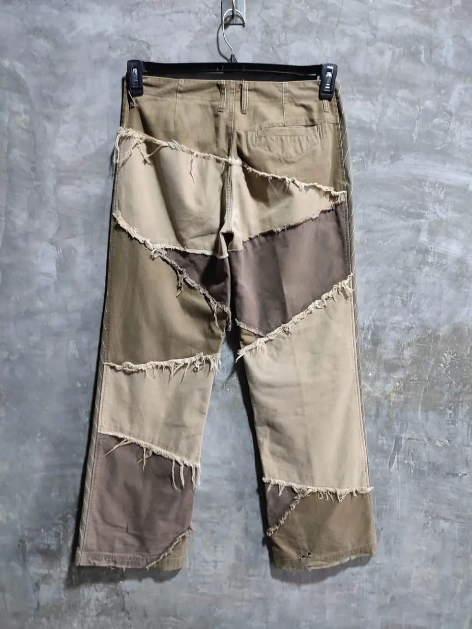 Japanese Brand Progresive Tasso Frayed Patchwork Pants Size US 32 / EU 48 - 4 Thumbnail