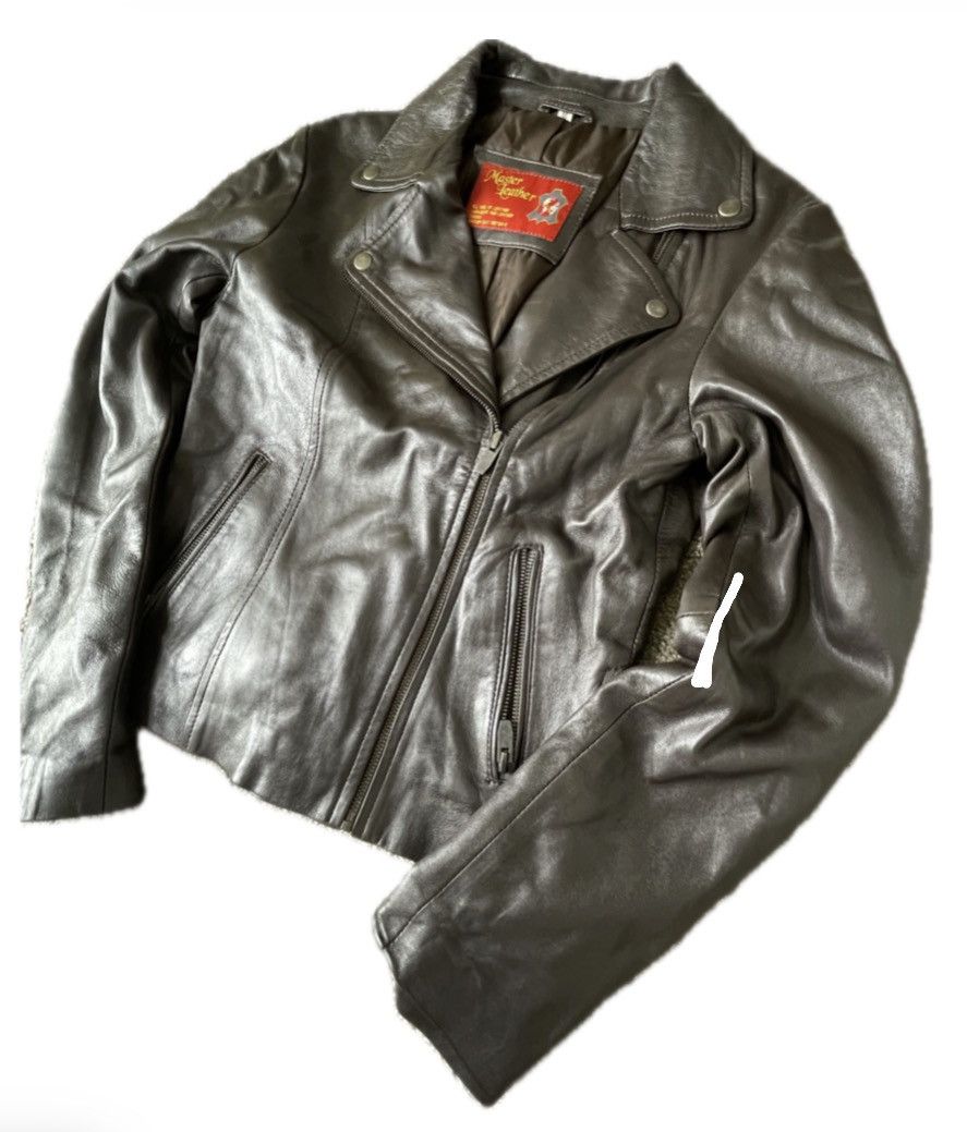 Vintage Master Leather Vintage 80s Genuine Leather Asymmetric Zip Size M / US 6-8 / IT 42-44 - 2 Thumbnail