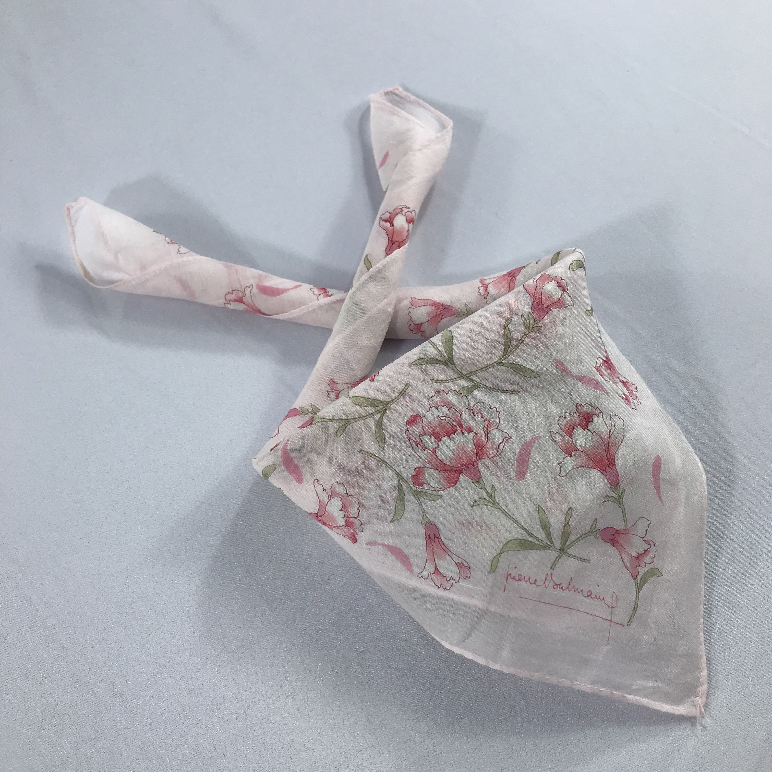 Pierre Balmain × Vintage Pierre Balmain Bandana / Handkerchief / Neckerchief -S2081 Size ONE SIZE - 4 Thumbnail