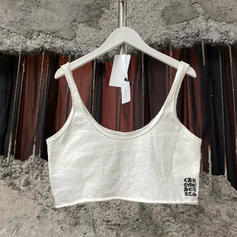 Chrome Hearts Chrome Hearts Summer White Cotton Crop Top 0089 Size S / US 4 / IT 40 - 1 Thumbnail