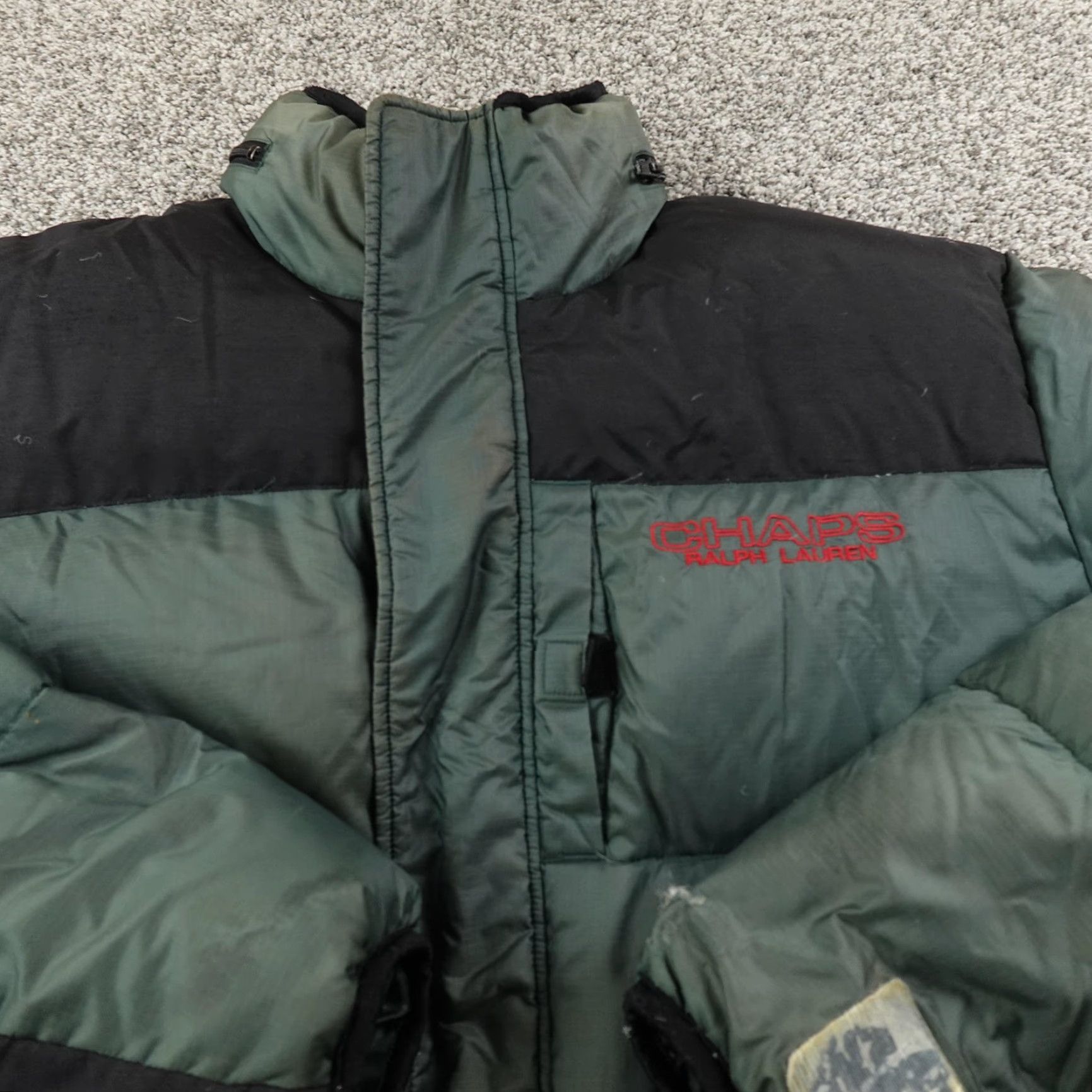 Ralph Lauren VTG Chaps Ralph Lauren Jacket Mens L Green Down Puffer Coat Outdoor Warm Grunge Size US L / EU 52-54 / 3 - 3 Thumbnail