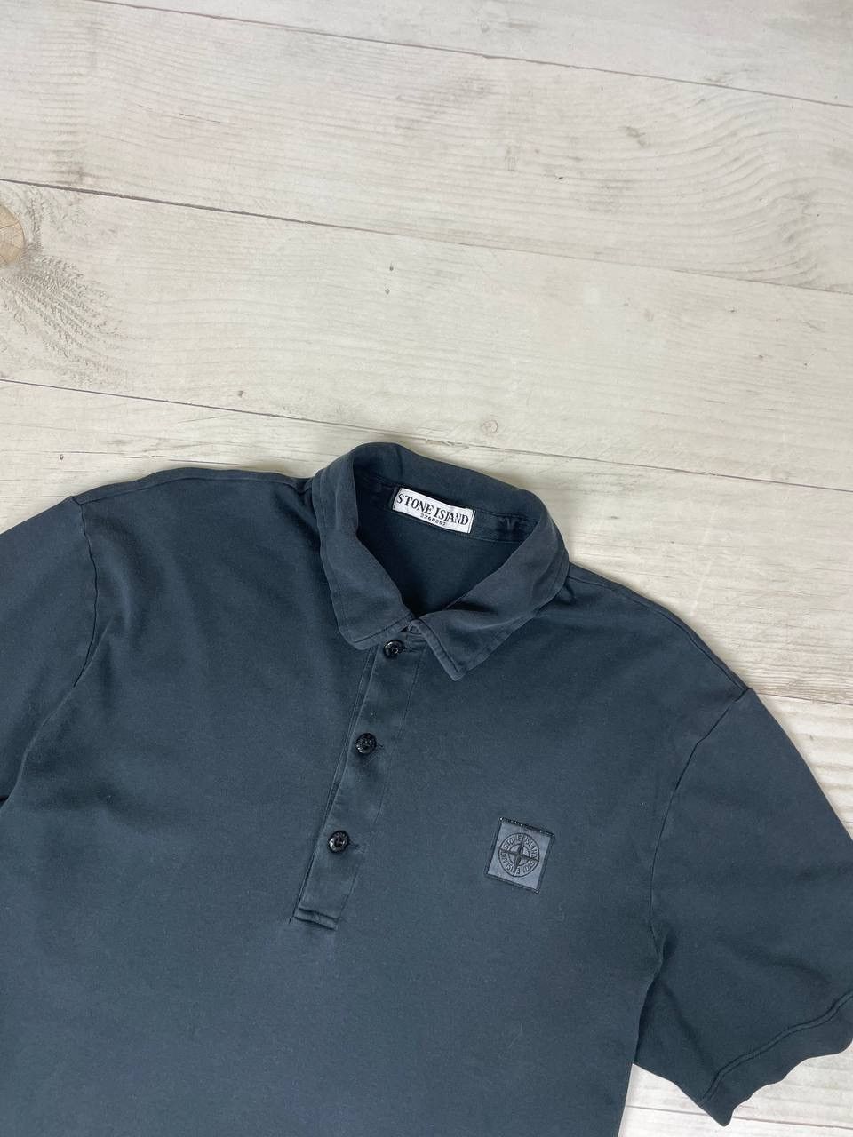 Stone Island Vintage Stone Island Polo Shirt Garment Dyed Patch Program Size US L / EU 52-54 / 3 - 2 Thumbnail