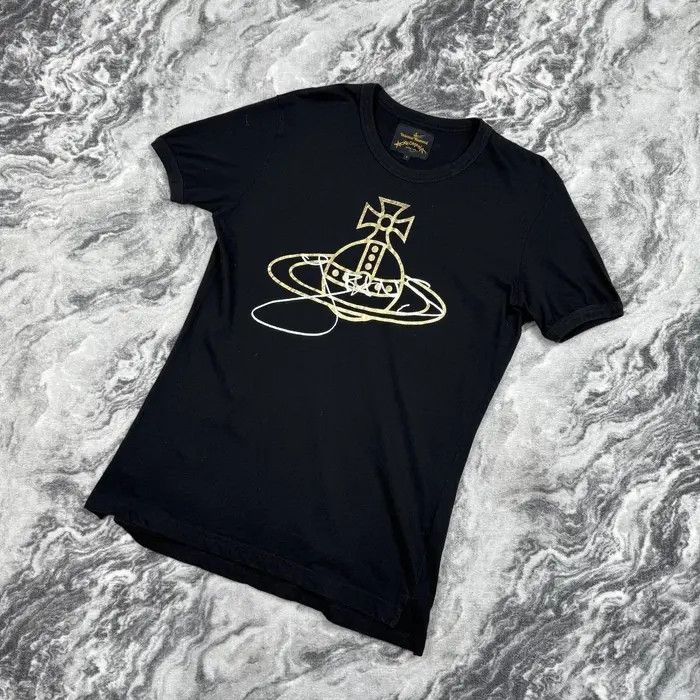 Vivienne Westwood Vivienne Westwood Classic T-Shirt Gold Foil Jeans Orb Big Size US L / EU 52-54 / 3 - 1 Thumbnail