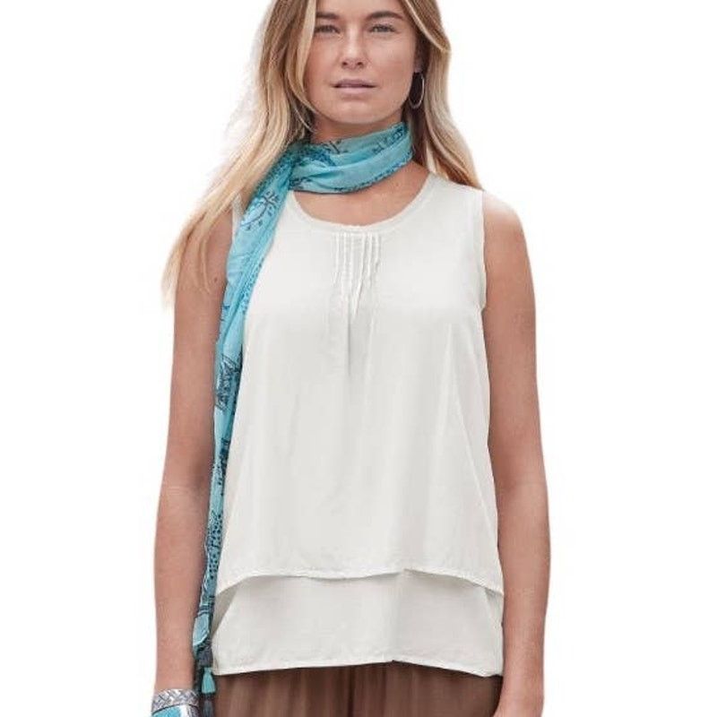 Other Sundance white scoop neck tank Forever Me NEW layered top Size S / US 4 / IT 40 - 1 Thumbnail