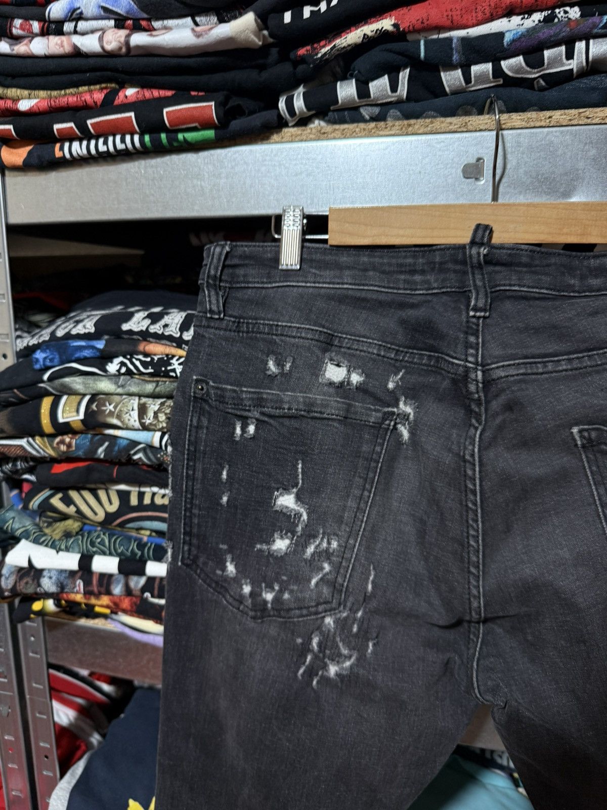 Dsquared2 Rare Luxury Dsquared2 Distressed Denim Gray Jeans Y2K Hype Size US 34 / EU 50 - 7 Thumbnail