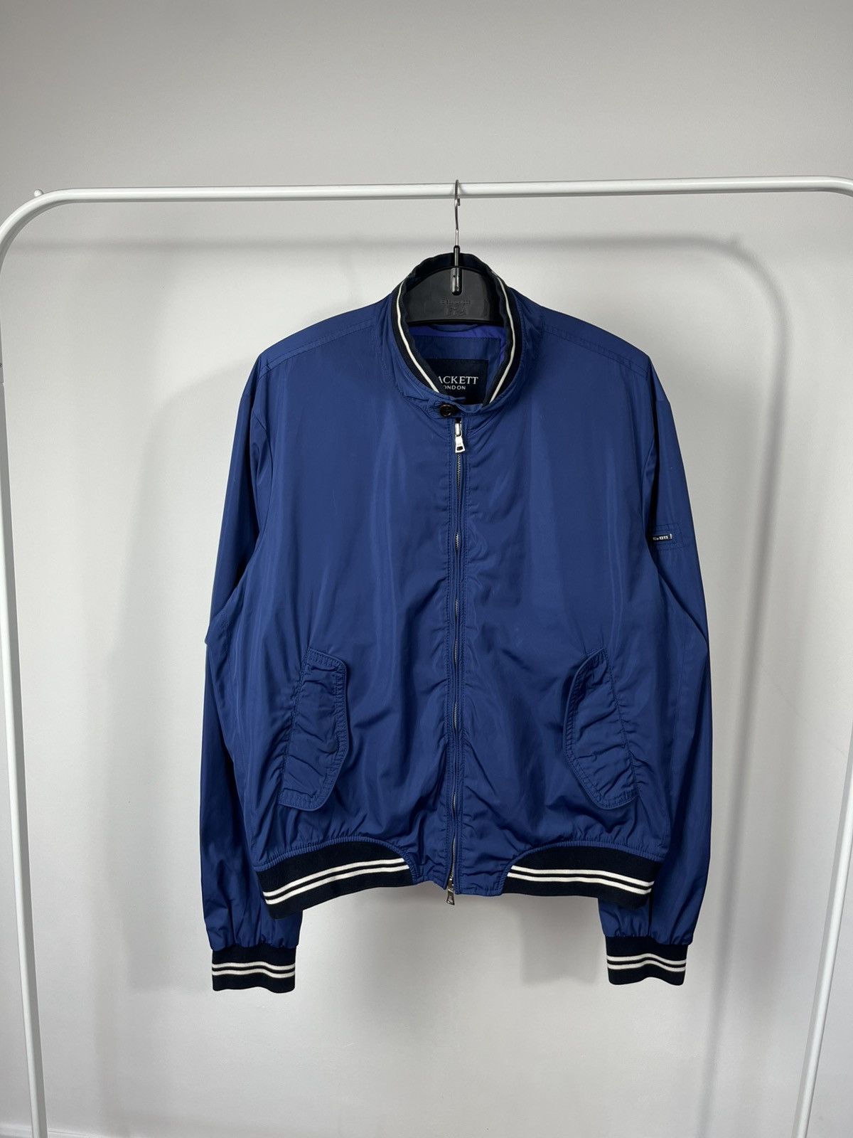 Hackett Hackett London Blue Bomber Jacket XL Men’s Nylon Retro Style Size US XL / EU 56 / 4 - 1 Thumbnail