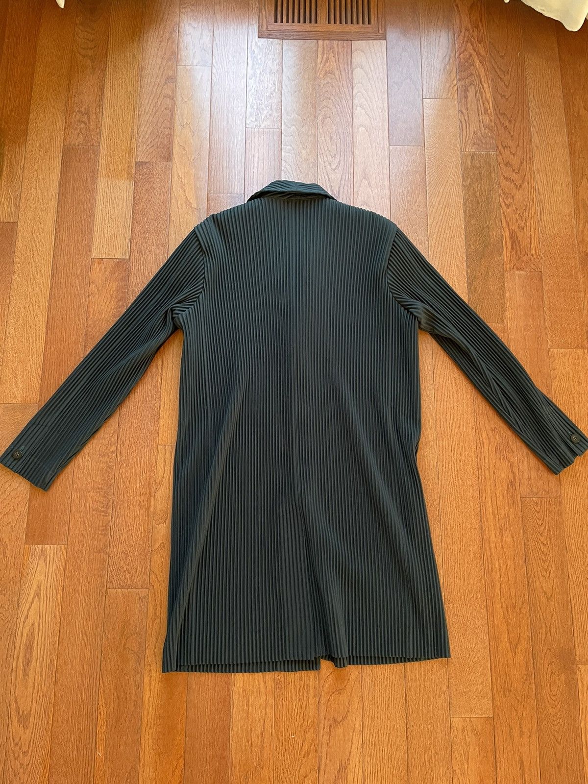 Homme Plisse Issey Miyake Issey Miyake Homme Plisse Pleated Overcoat Forest Green Sz 3 Size US L / EU 52-54 / 3 - 3 Thumbnail