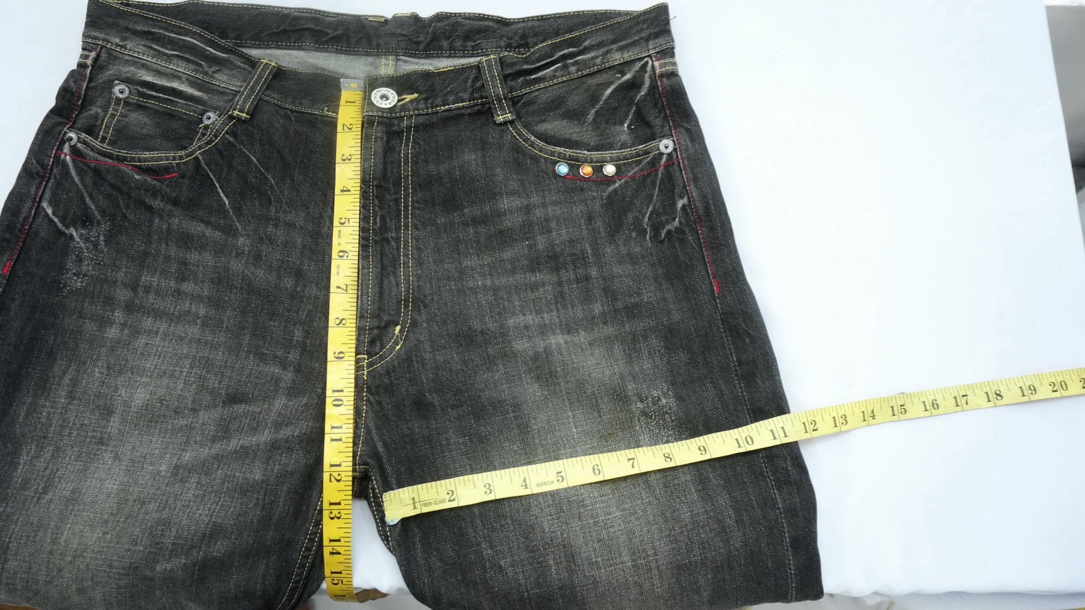 Japanese Brand 🔴 Vtg Japanese Brand Embroidery Wings Distressed Jeans Size US 36 / EU 52 - 10 Thumbnail