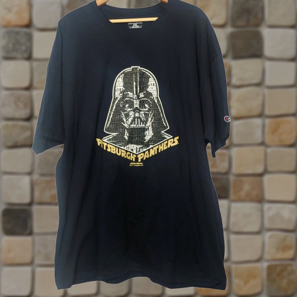 Champion University of Pittsburgh Panthers PITT Star Wars Darth Vader Champion Shirt XXL Size US XXL / EU 58 / 5 - 1 Thumbnail