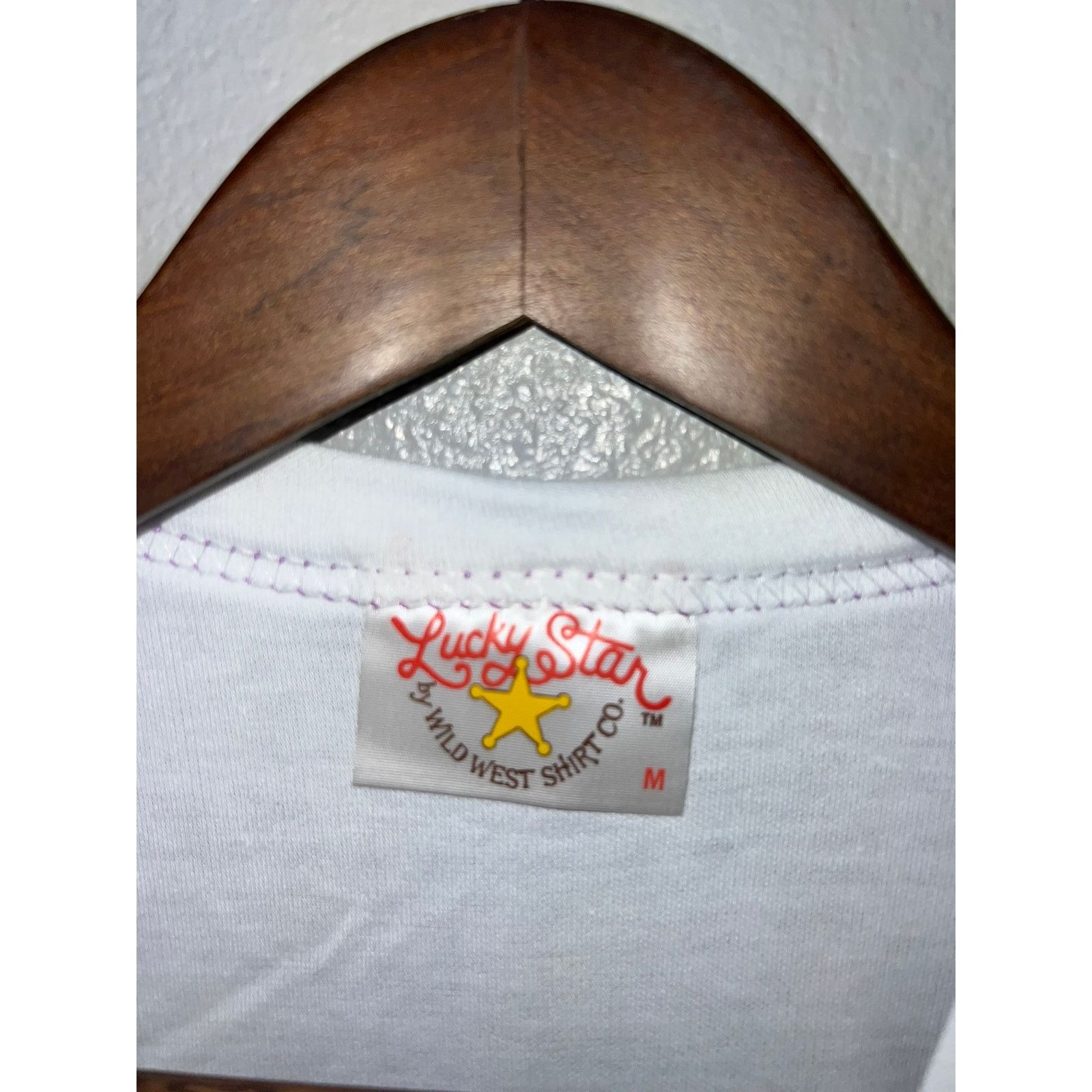 Vintage 80s Women's Vintage Lucky Star Light Purple Raglan Shirt M Size M / US 6-8 / IT 42-44 - 5 Thumbnail