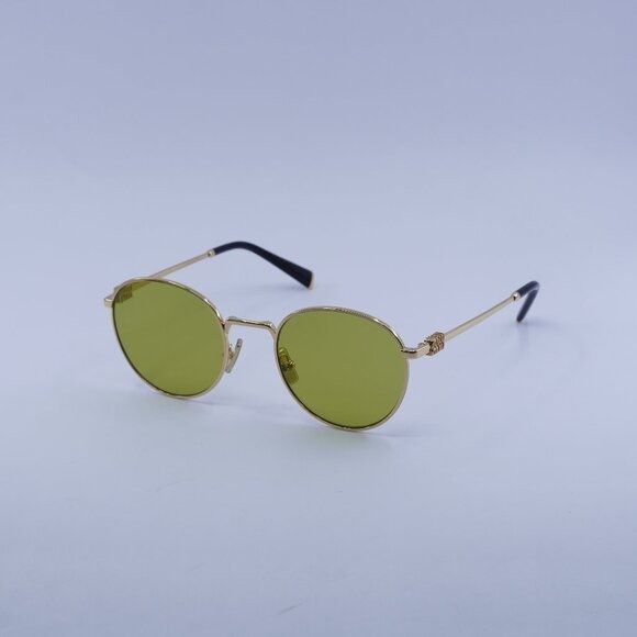 Miu Miu Miu Miu MU55ZS 5AK07O Sunglasses Gold Round Frame Size ONE SIZE - 2 Thumbnail