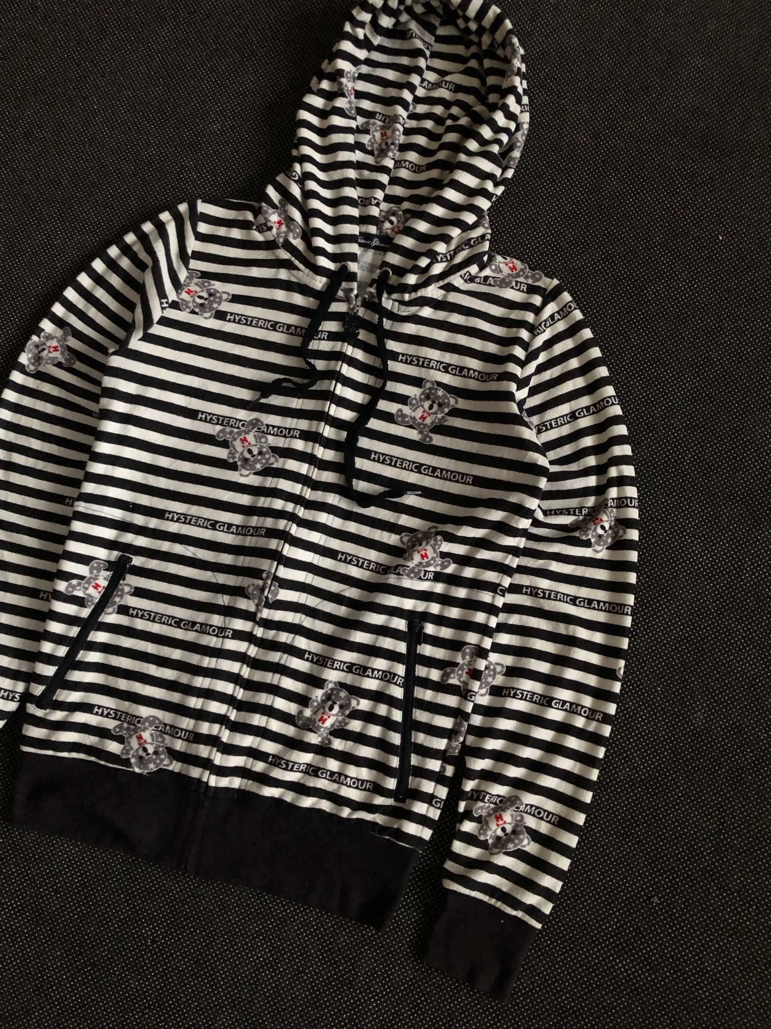 Hysteric Glamour RARE🔥HYSTERIC BEAR FULLPRINT VELVET FLEECE ZIPPER HOODIE Size S / US 4 / IT 40 - 5 Thumbnail