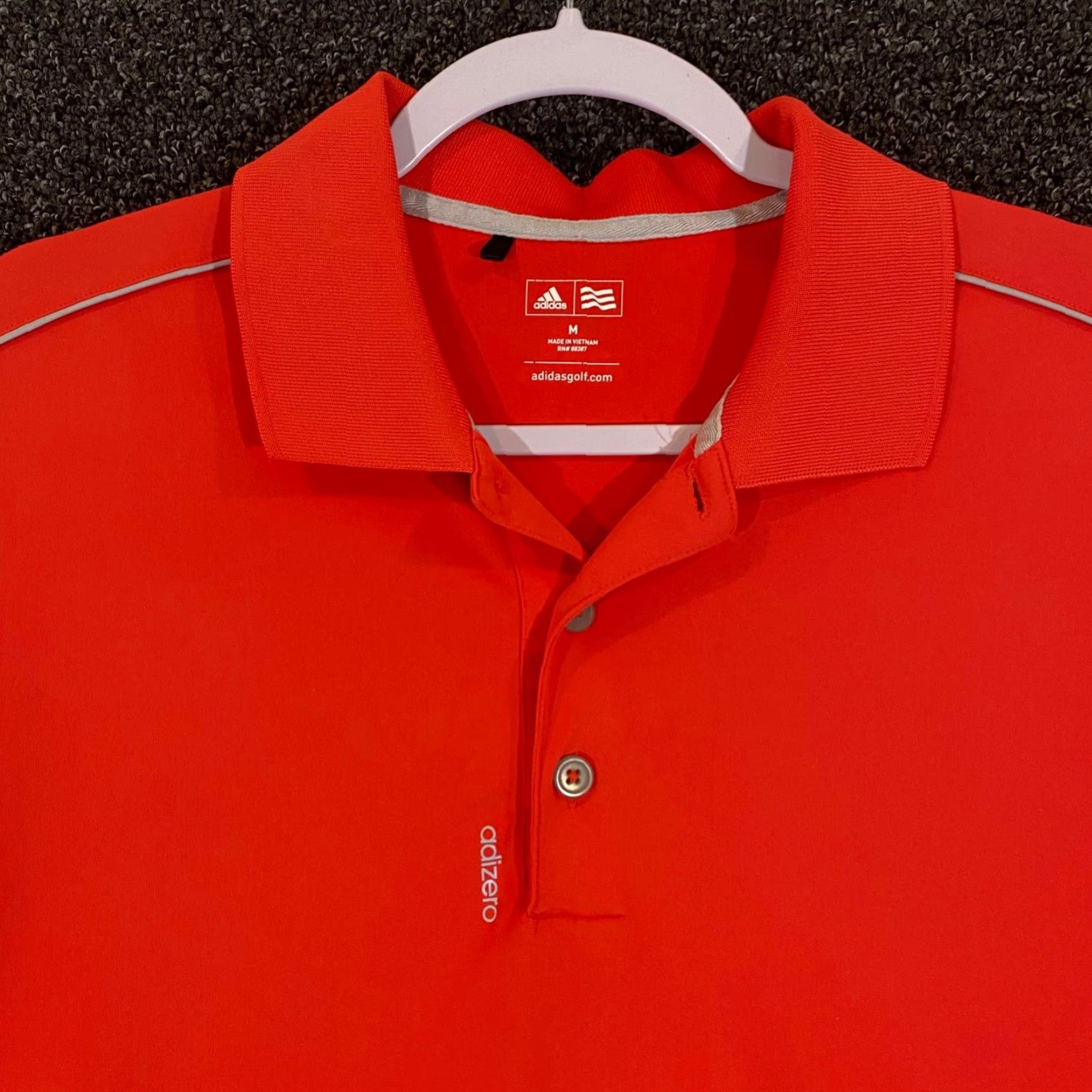Adidas ADIDAS Polo Shirt Mens Medium Reddish Orange Golf Performance Casual Sport S/S Polo Shirt Mens Orange Golf Adidas Shirt Mens M Size US M / EU 48-50 / 2 - 2 Thumbnail