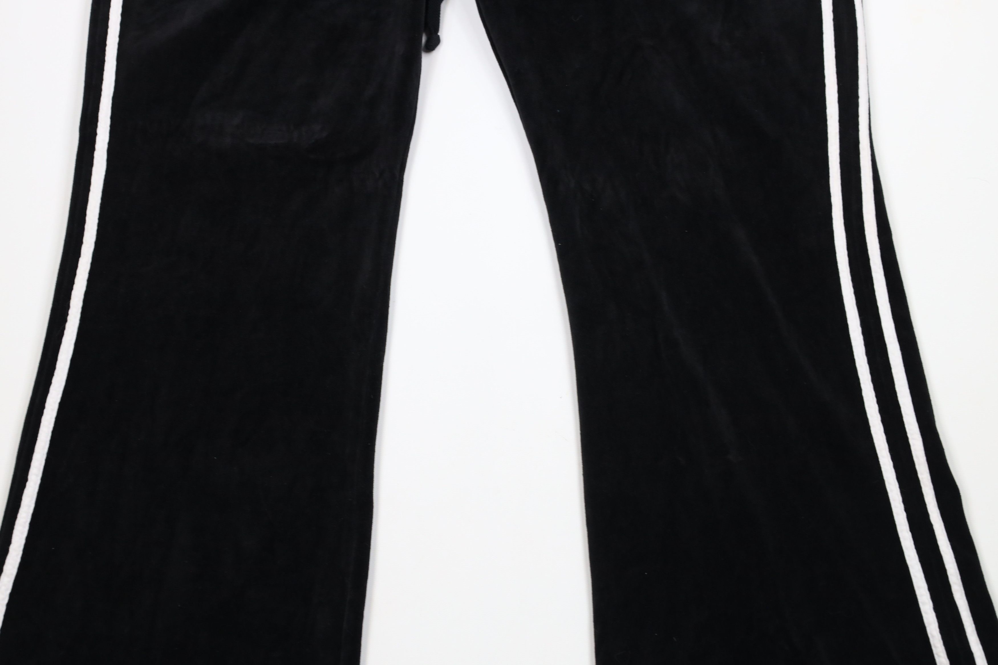 Vintage Vintage 90s Y2K Babydoll Crown Velour Wide Leg Sweatpants Size 34" / US 12 / IT 48 - 3 Thumbnail