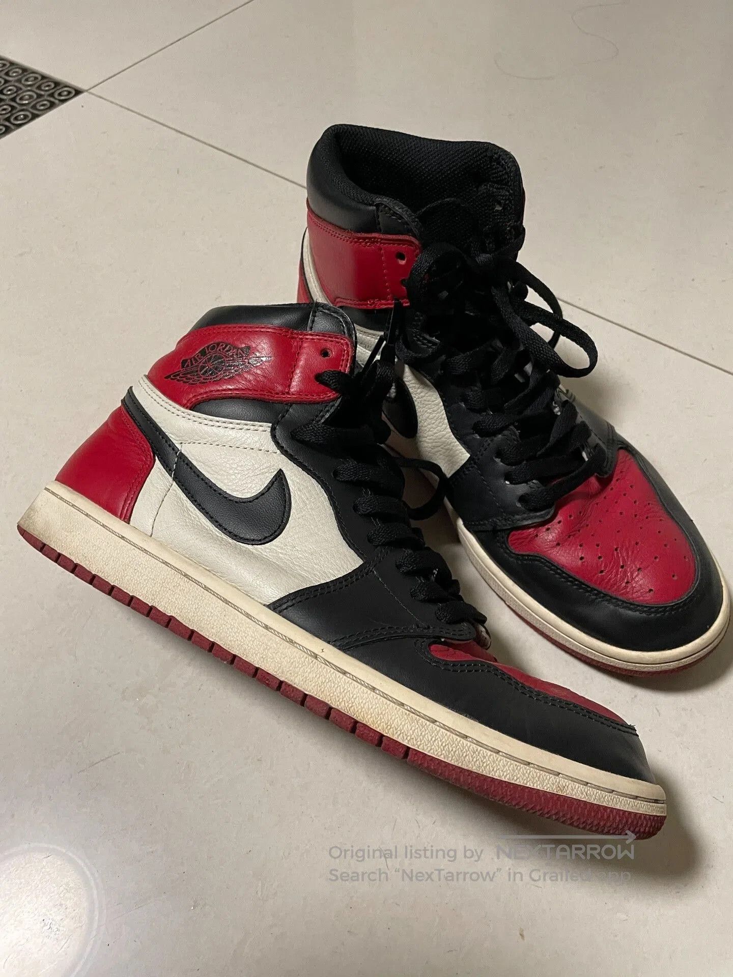 Jordan Brand Nike Jordan Air Jordan 1 High Bred Toe. Size US 11 / EU 44 - 4 Thumbnail