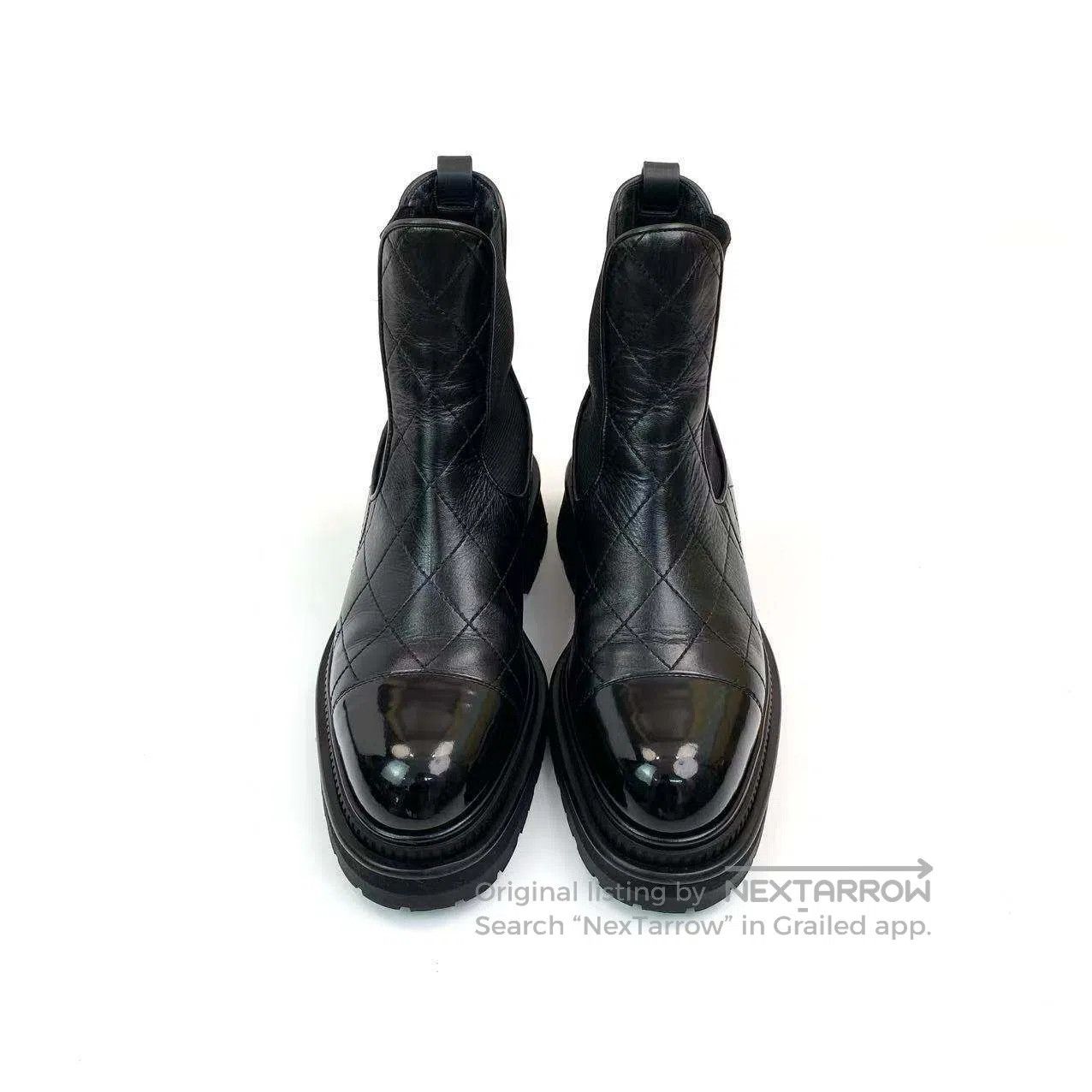 Chanel Chanel 23A black patchwork diamond plaid booties| Size US 6 / IT 36 - 2 Thumbnail