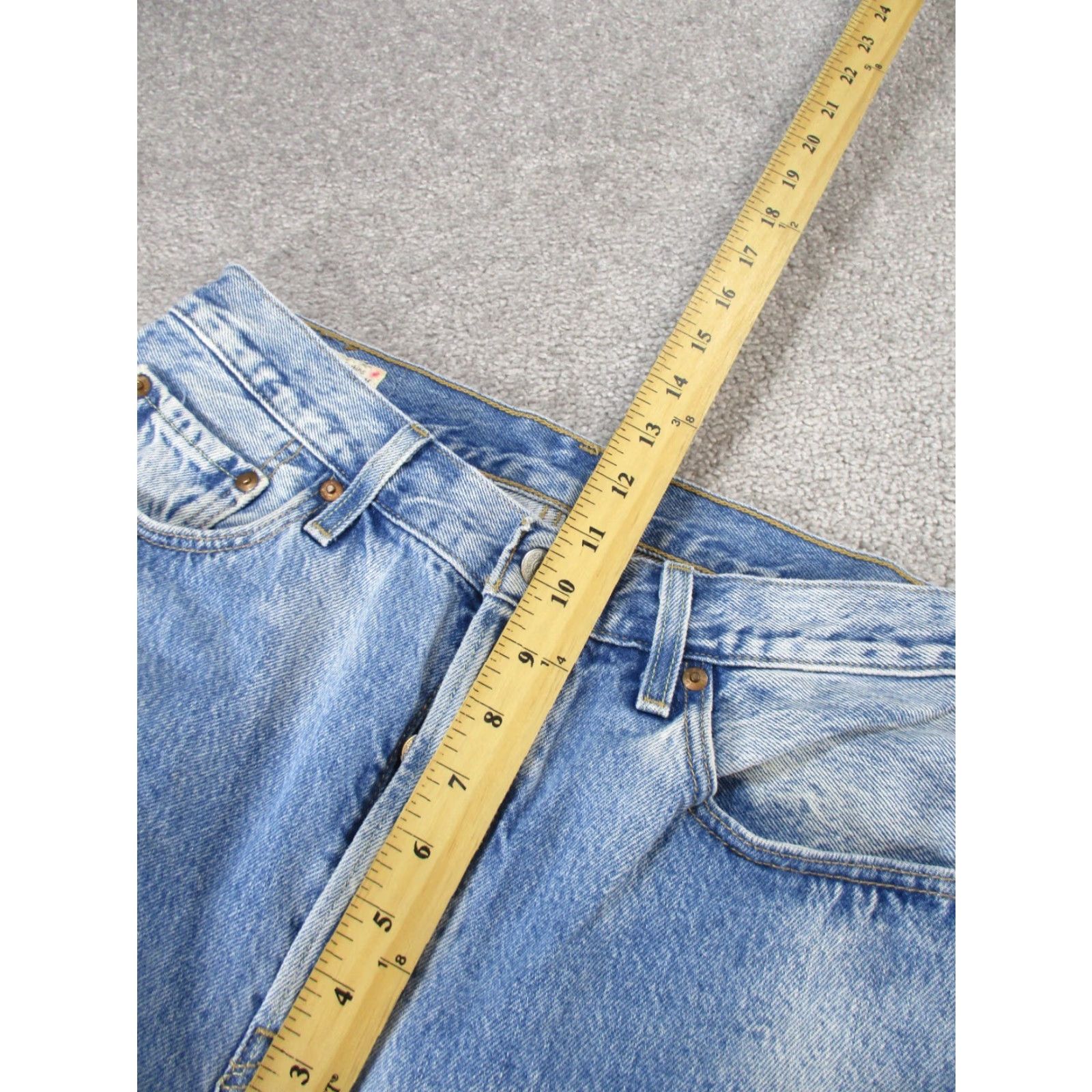 Levi's Levi's 501 Jeans Womens 29 Light Blue Denim Button Fly High Rise Straight Pants Shirt? Size 29" - 7 Thumbnail