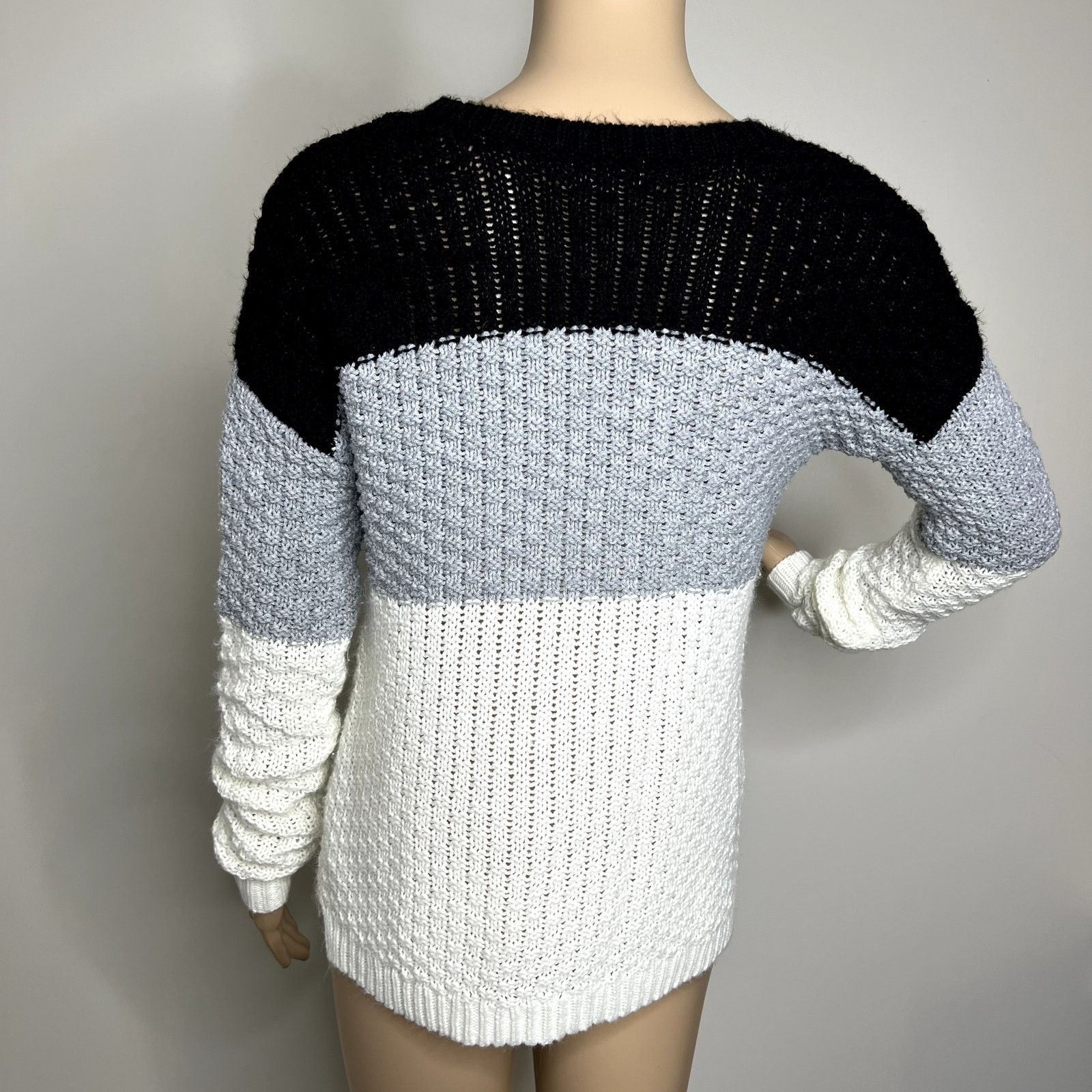 Other SO Color Block Knit Striped Crewneck Sweater Size S / US 4 / IT 40 - 3 Thumbnail