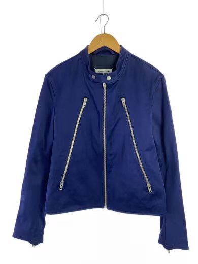 Maison Margiela Maison Margiela 19SS “8-Zig” Single Rider Jacket 50 Navy Size US M / EU 48-50 / 2 - 1 Thumbnail