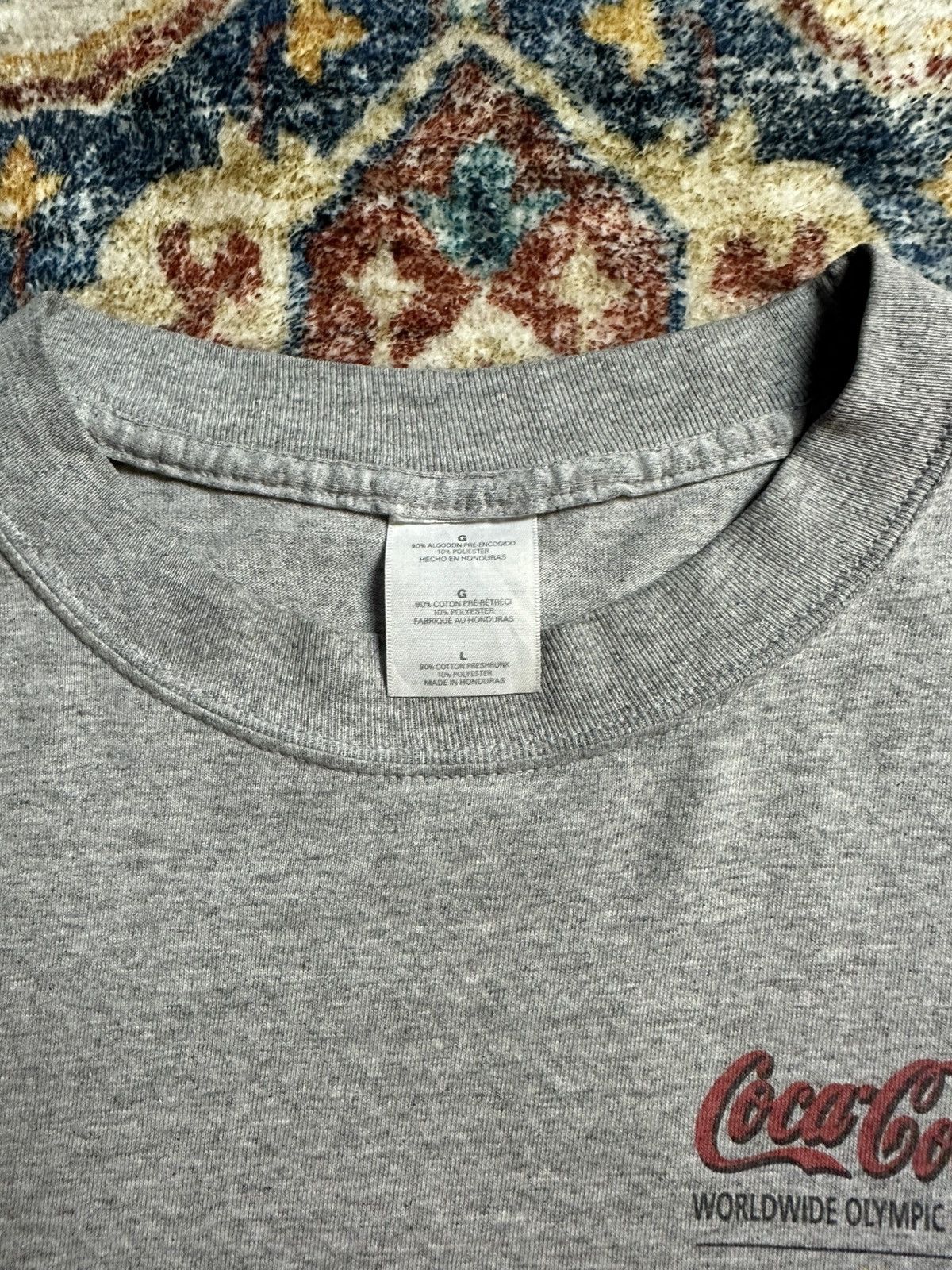 Vintage Vintage Coca Cola Athens Olympics Long Sleeve T-shirt Large Size US L / EU 52-54 / 3 - 3 Thumbnail