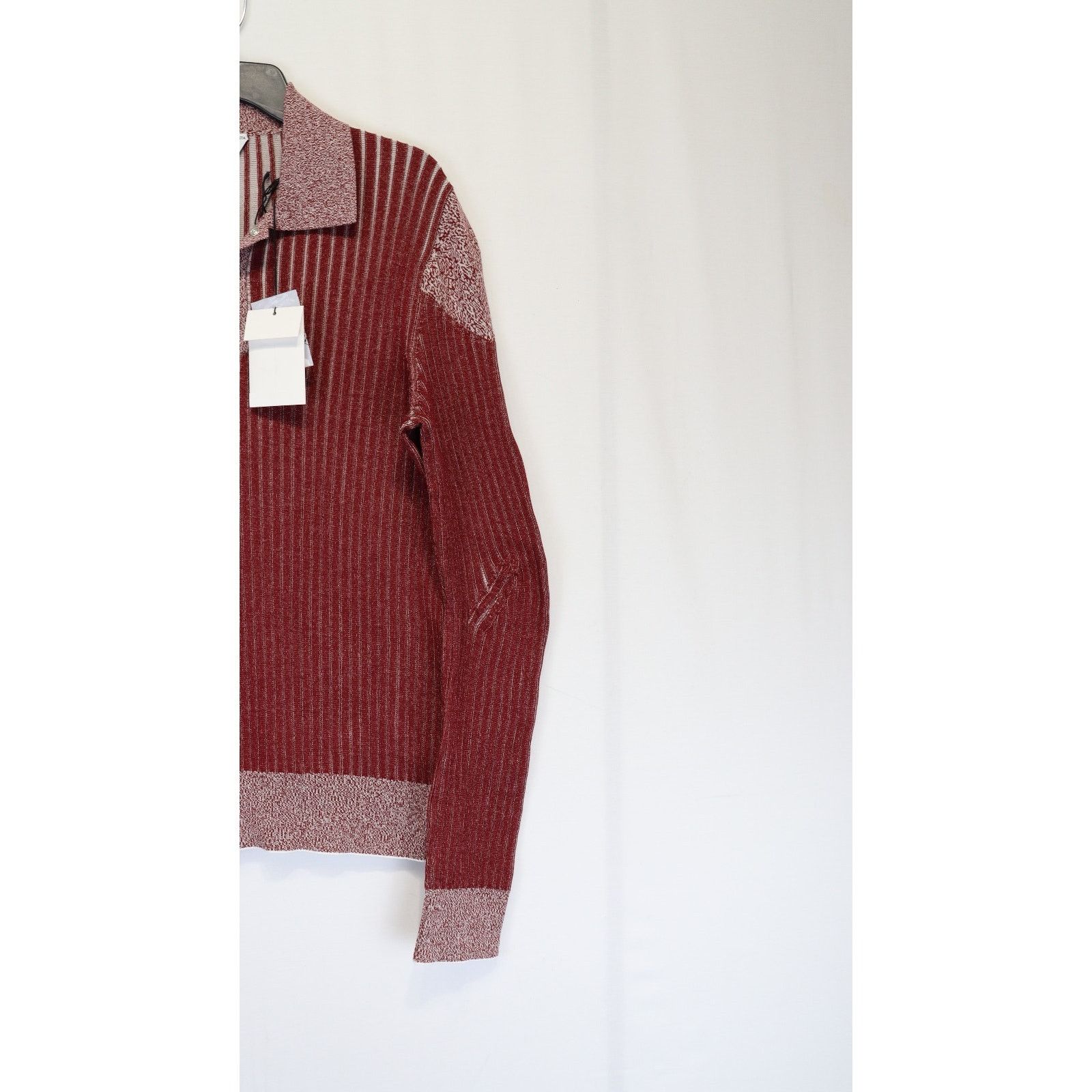 Bottega Veneta o1rshd1 Ribbed Polo Shirt in Burgundy Size US L / EU 52-54 / 3 - 18 Thumbnail