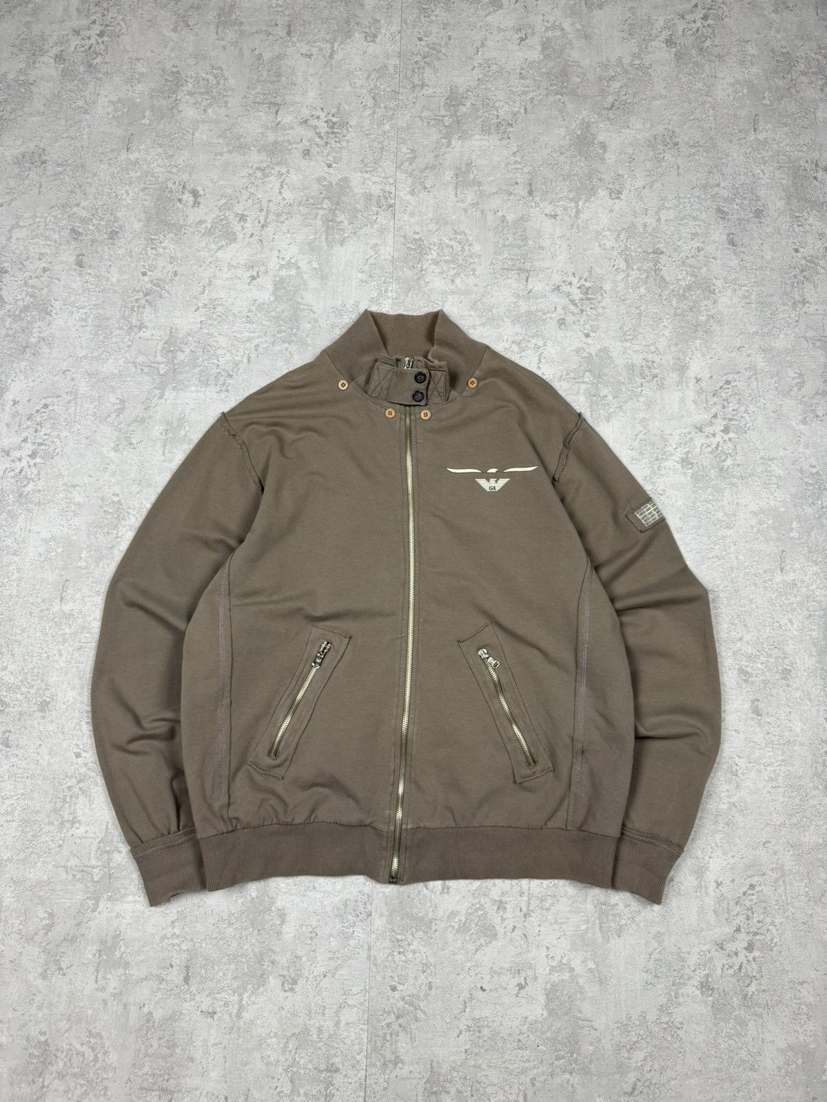 Emporio Armani Emporio Armani Zip Sweatshirt Big Logo Size L Size US L / EU 52-54 / 3 - 1 Thumbnail