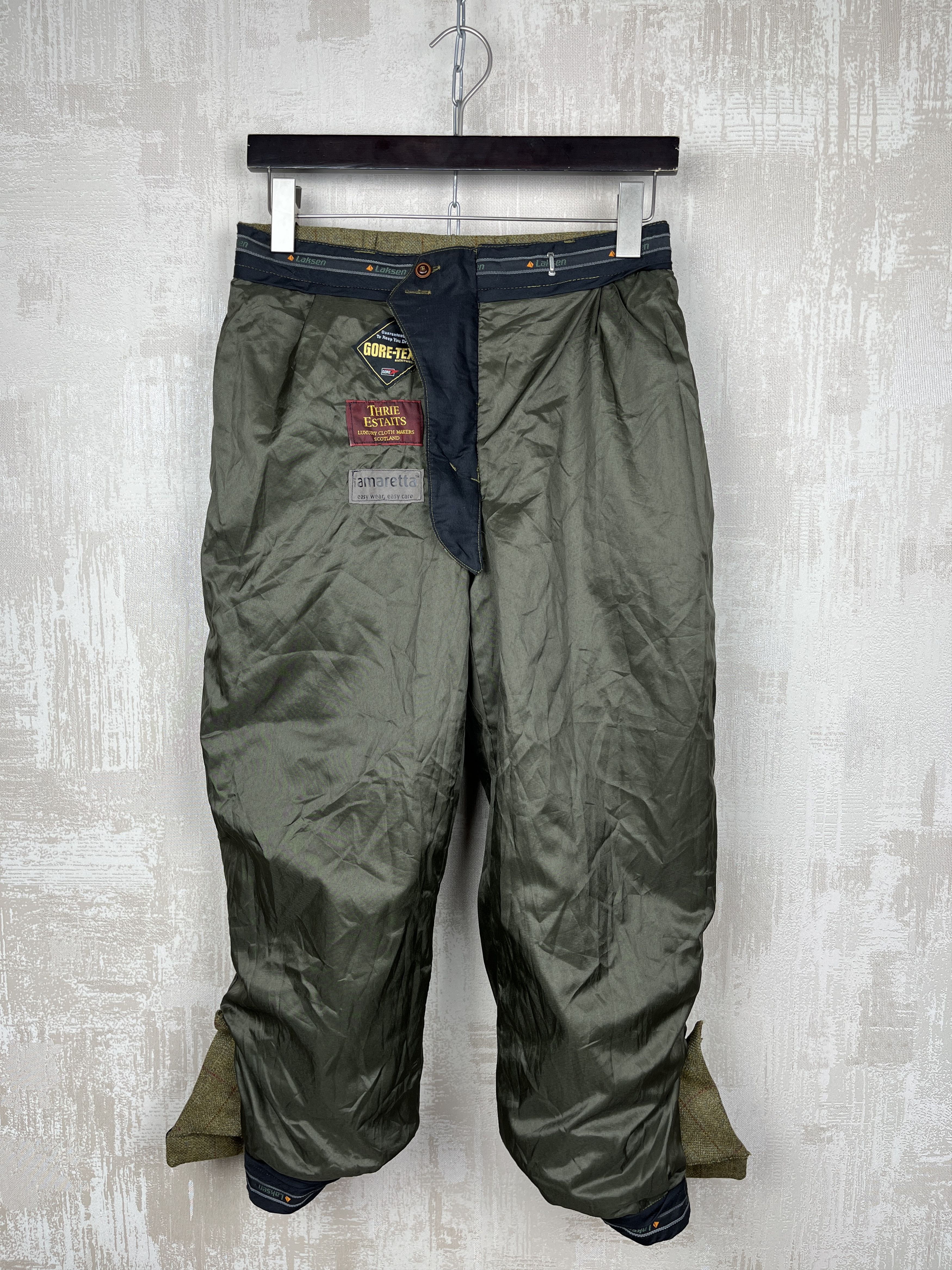 Goretex Laksen Gore-Tex Wool Hunting Breeks Pants Thrie Estaits Size US 31 - 17 Thumbnail