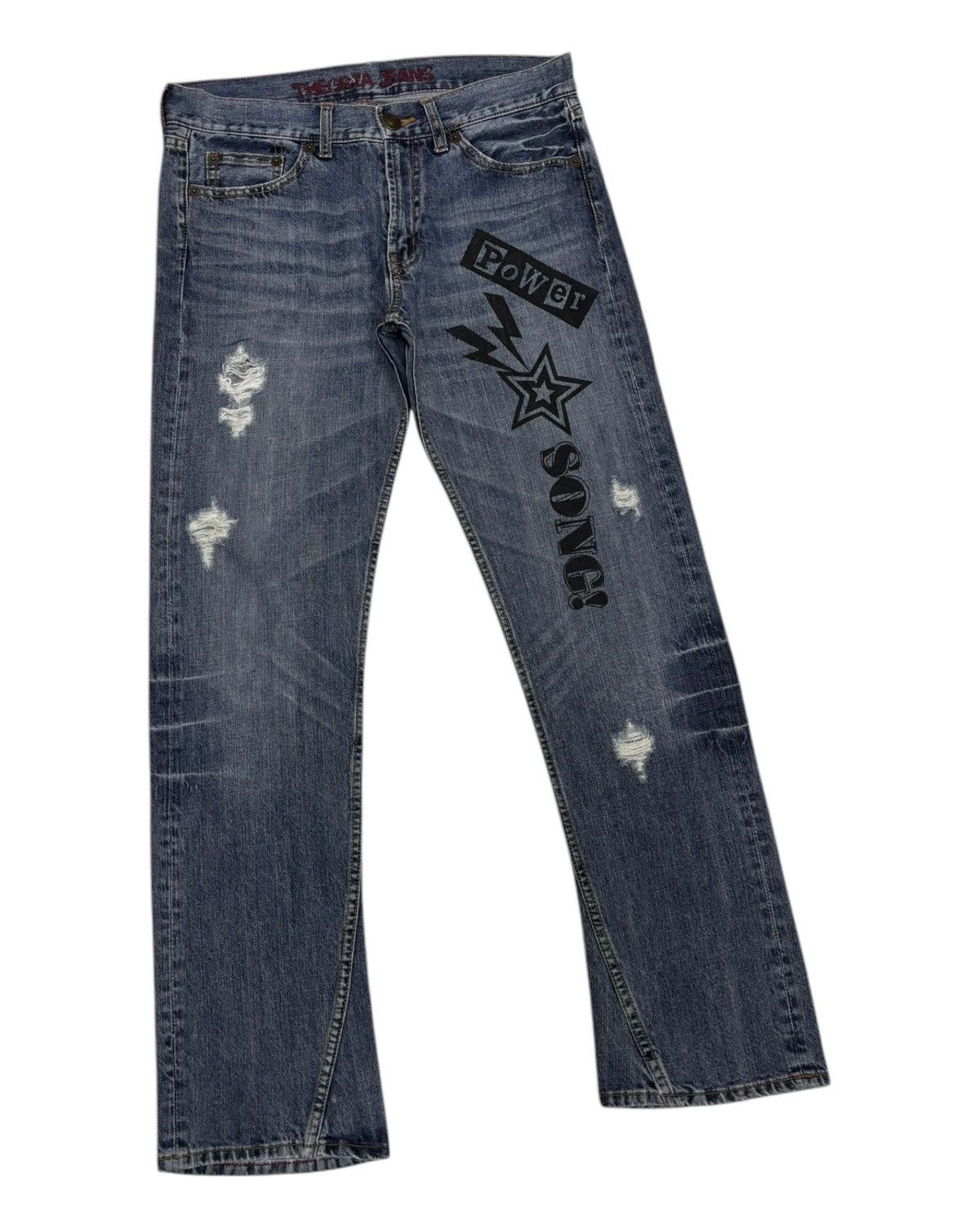 Japanese Brand × Theory 💥Vintage Y2K Punk Jeans Slim Bootcut Flare Theoria Jeans Size US 33 - 3 Thumbnail