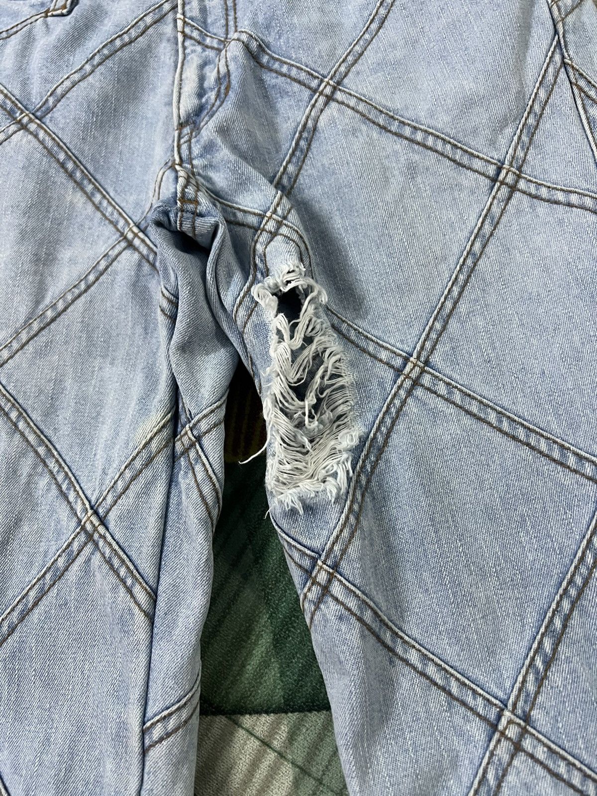 Japanese Brand 💥Flare💥Estacot Faded Distress Jean Like Tornado Mart Size US 28 / EU 44 - 12 Thumbnail