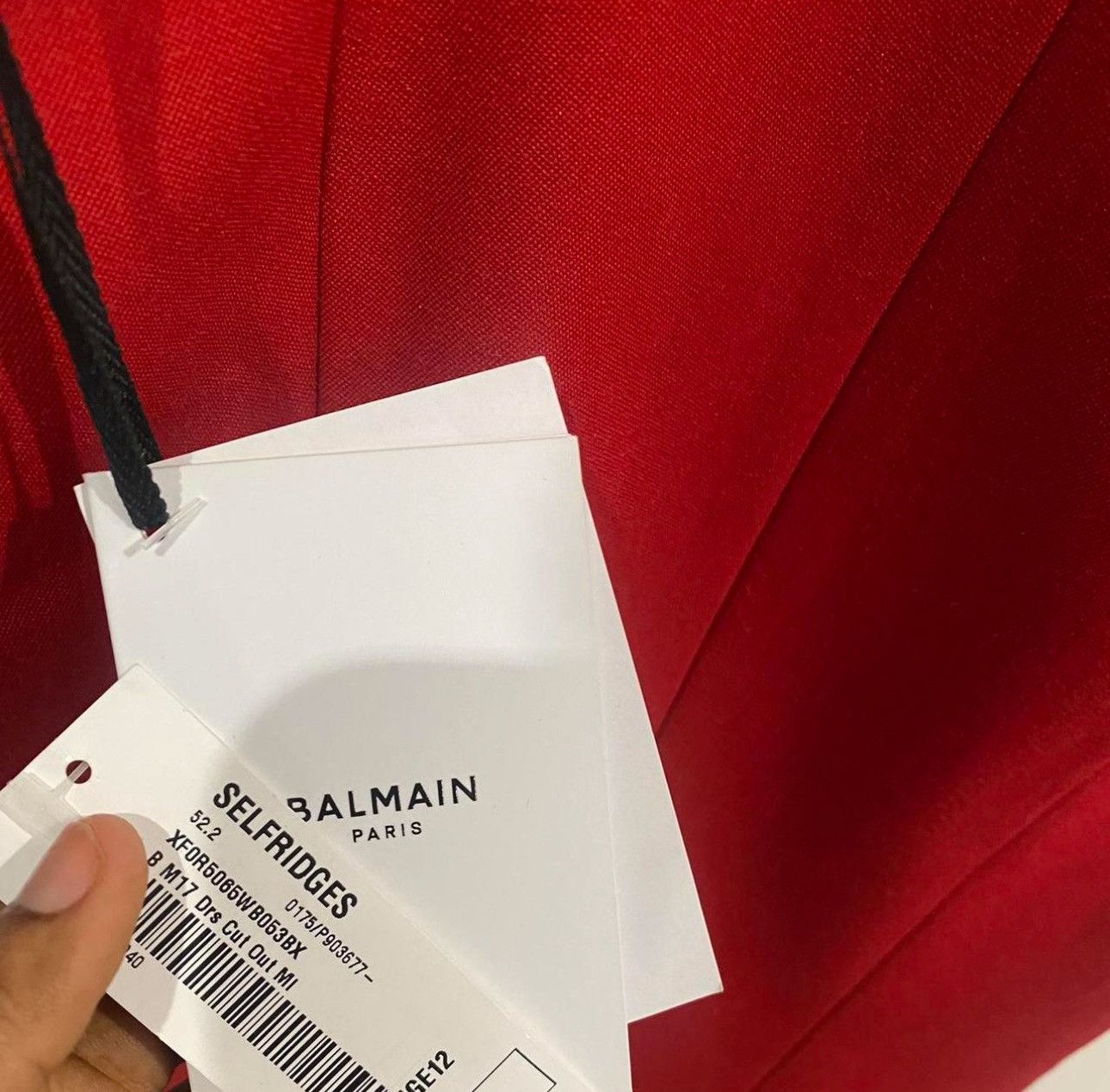 Balmain Authentic Red Balmain dress With Bag and Hanger #Luxury Size XS / US 0-2 / IT 36-38 - 5 Thumbnail