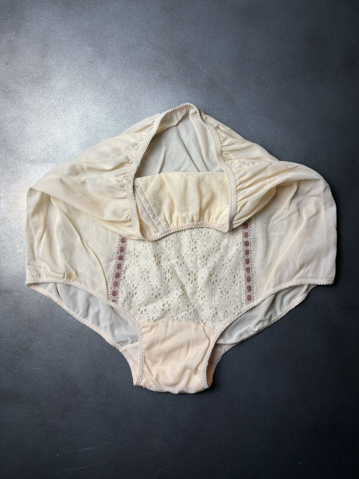 Marks & Spencer × Vintage 1960s Lace Trim Granny Panties Vintage St. Michaels High Wai Size ONE SIZE - 1 Thumbnail